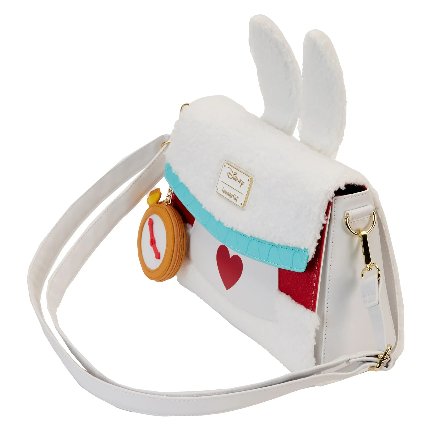 Loungefly x Disney Alice in Wonderland White Rabbit Cosplay Crossbody Bag - Image 4