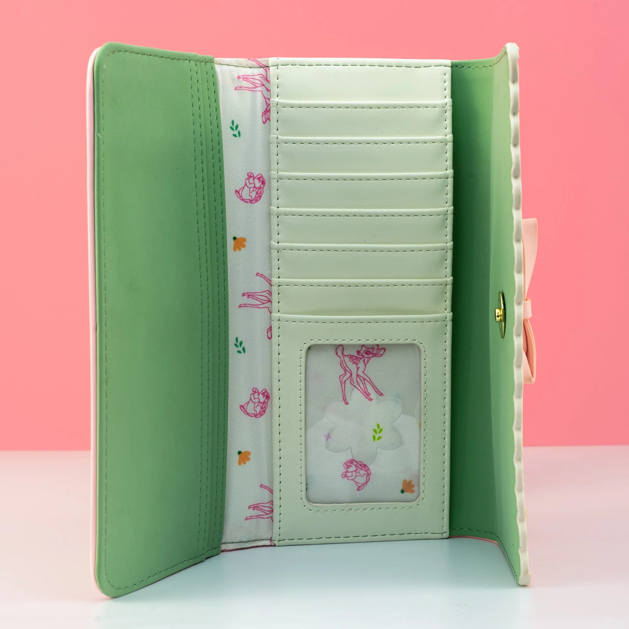 Loungefly x Disney Bambi Spring Time Gingham Tri-fold Purse - Image 3