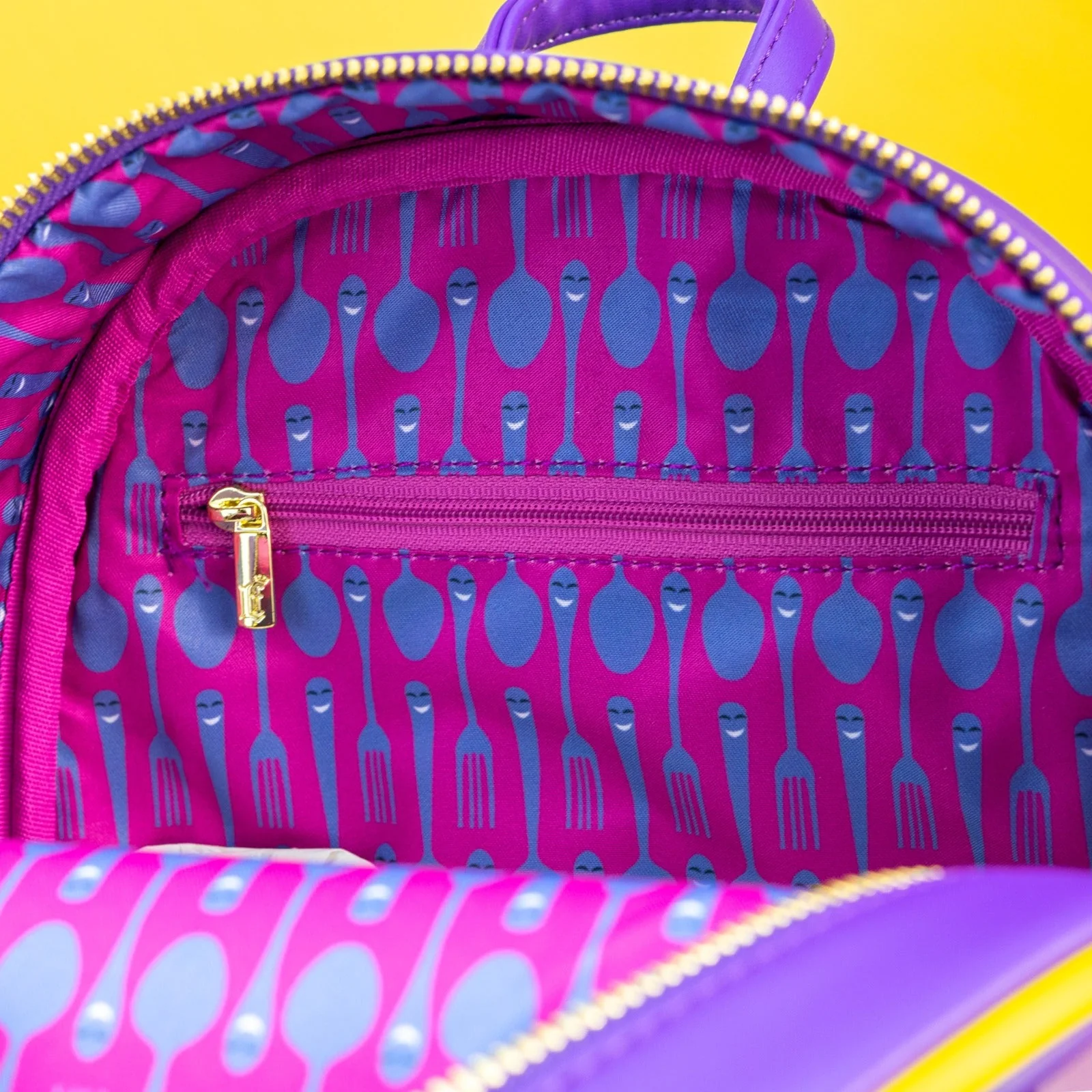 Loungefly x Disney Beauty and The Beast Be Our Guest Mini Backpack - Image 6