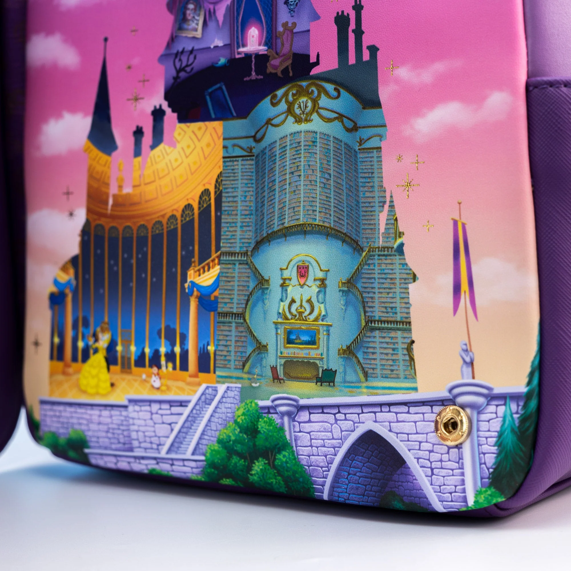 Loungefly x Disney The Beauty and The Beast Castle Window Mini Backpack - Image 4