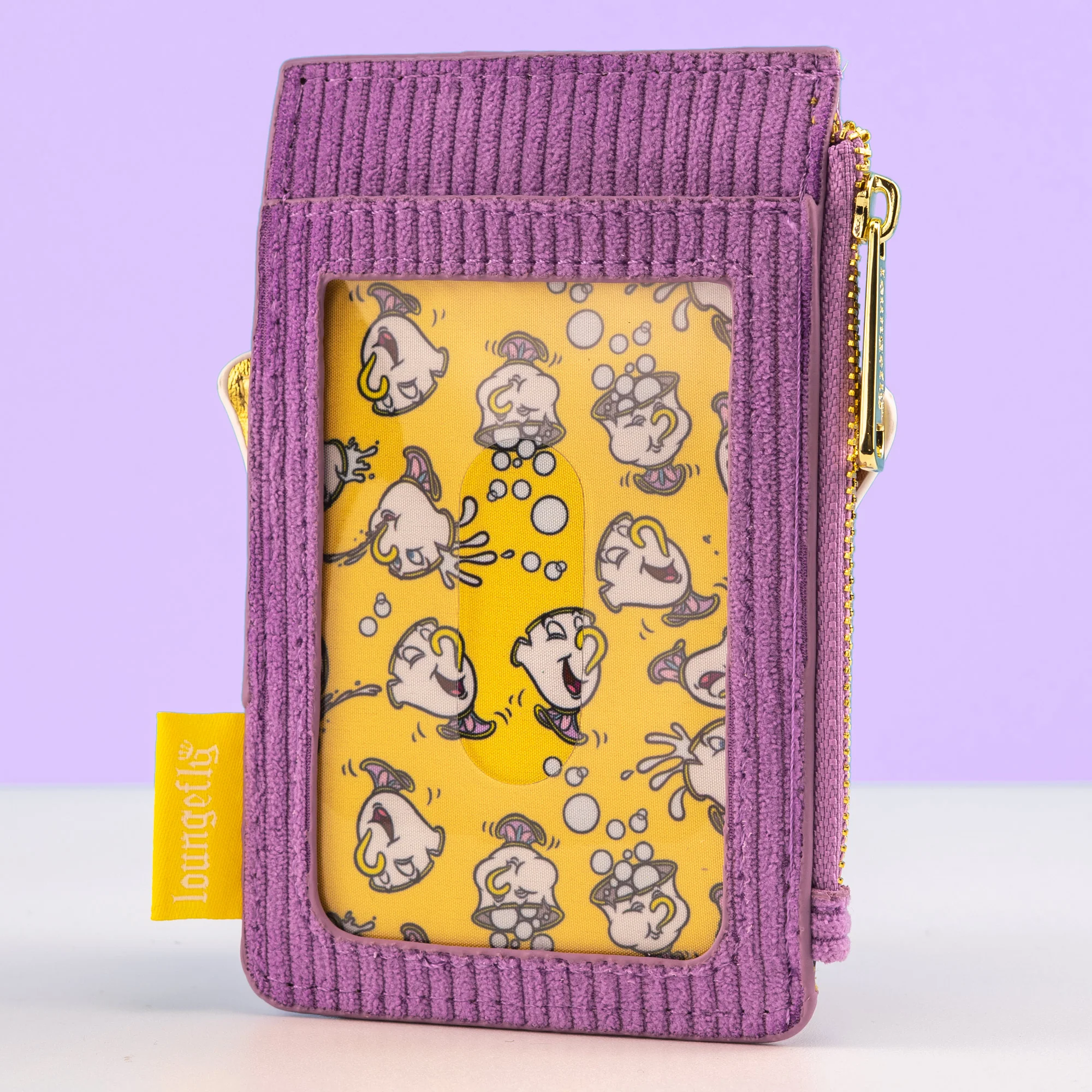 Loungefly x Disney Beauty and the Beast Chip Corduroy Cardholder - Image 2