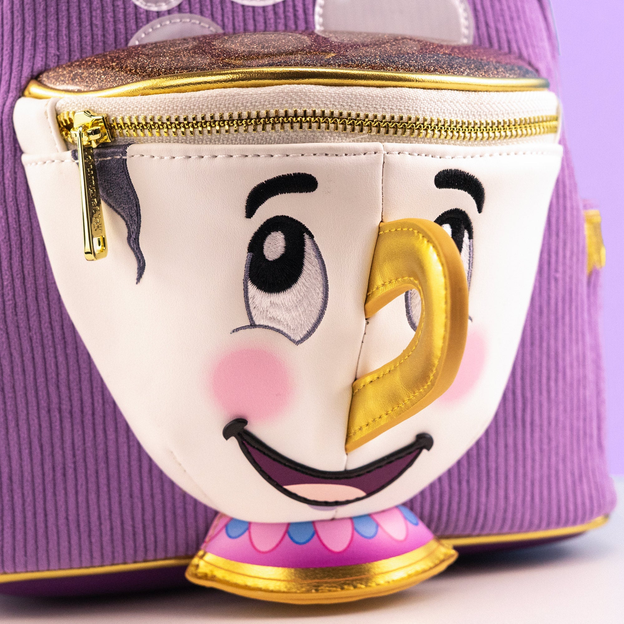 Loungefly x Disney Beauty and the Beast Chip Corduroy Mini Backpack - Image 2