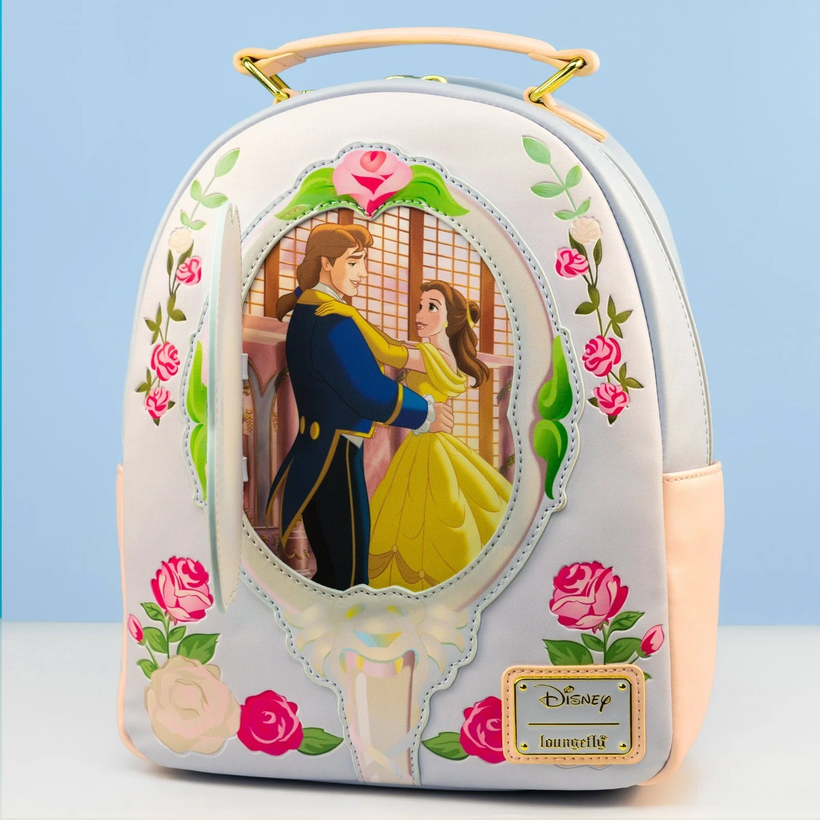 Loungefly x Disney Beauty and The Beast Floral Mirror Mini Backpack - Image 4