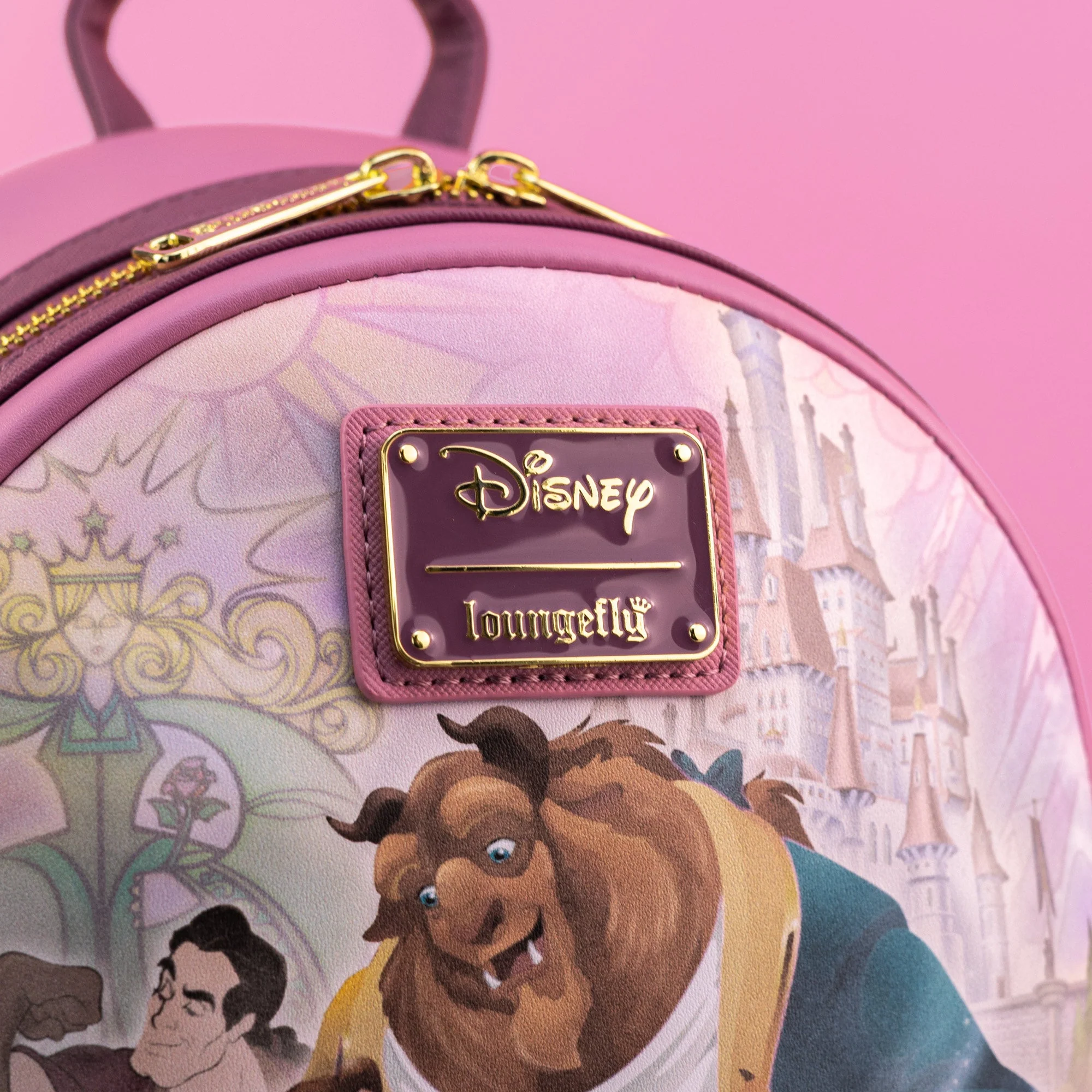 Loungefly x Disney Beauty and the Beast Pastel Character Ensemble Mini Backpack - Image 2