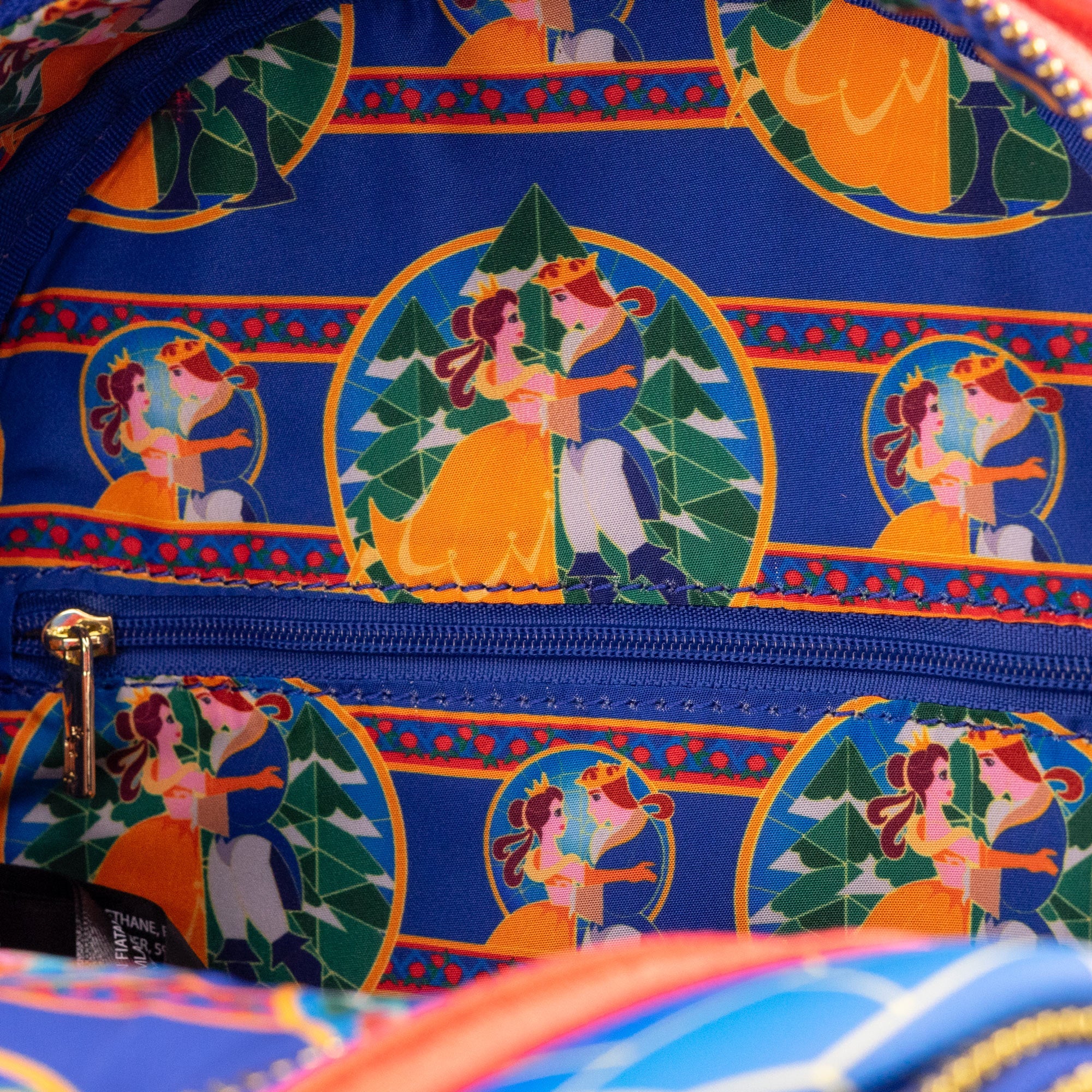 Loungefly x Disney Beauty and the Beast Stained Glass Roses Mini Backpack - Image 9
