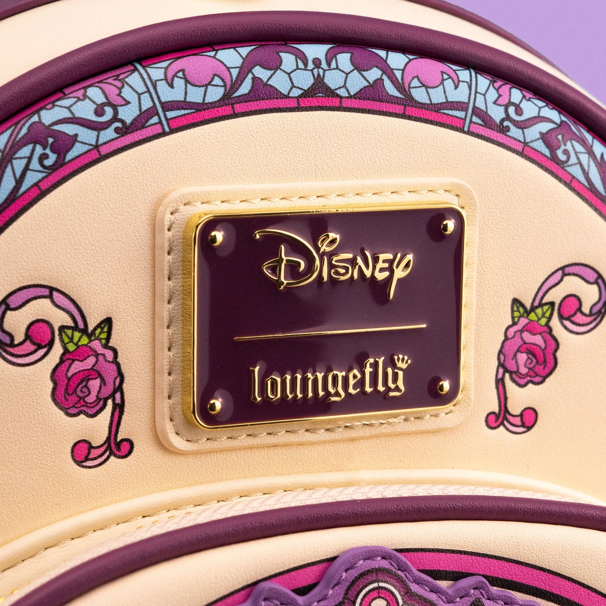 Loungefly x Disney Beauty and the Beast Stained Glass Mini Backpack - Image 2