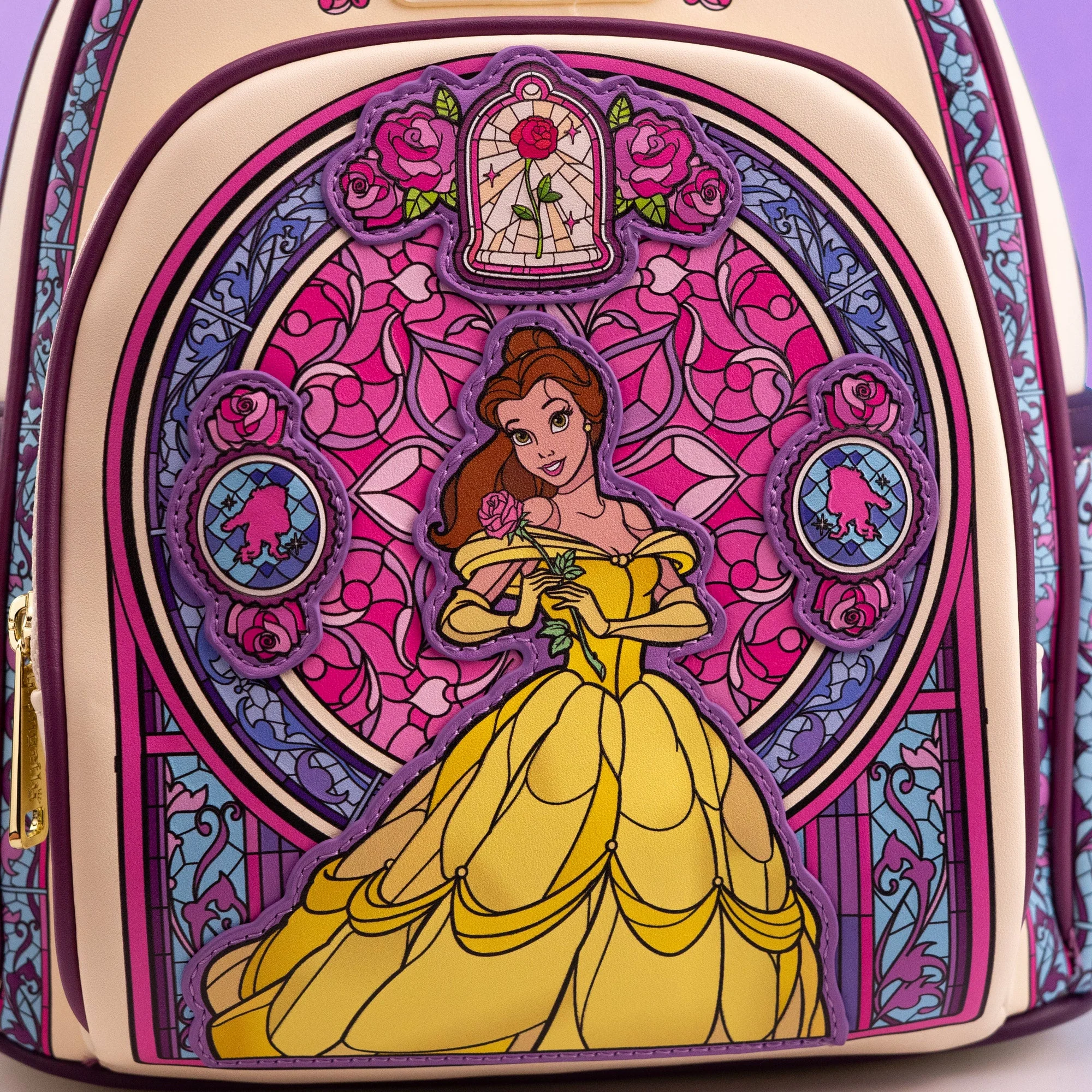 Loungefly x Disney Beauty and the Beast Stained Glass Mini Backpack - Image 3