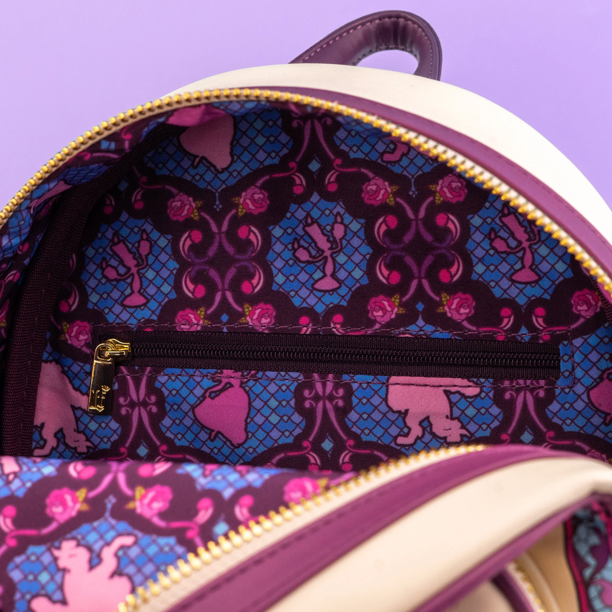Loungefly x Disney Beauty and the Beast Stained Glass Mini Backpack - Image 6