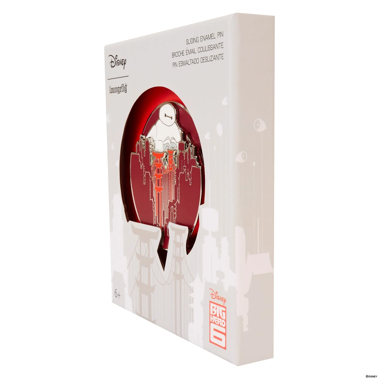 Loungefly x Disney Big Hero 6 10th Anniversary San Fransokyo Sliding 3" Collector Box Pin - Image 2