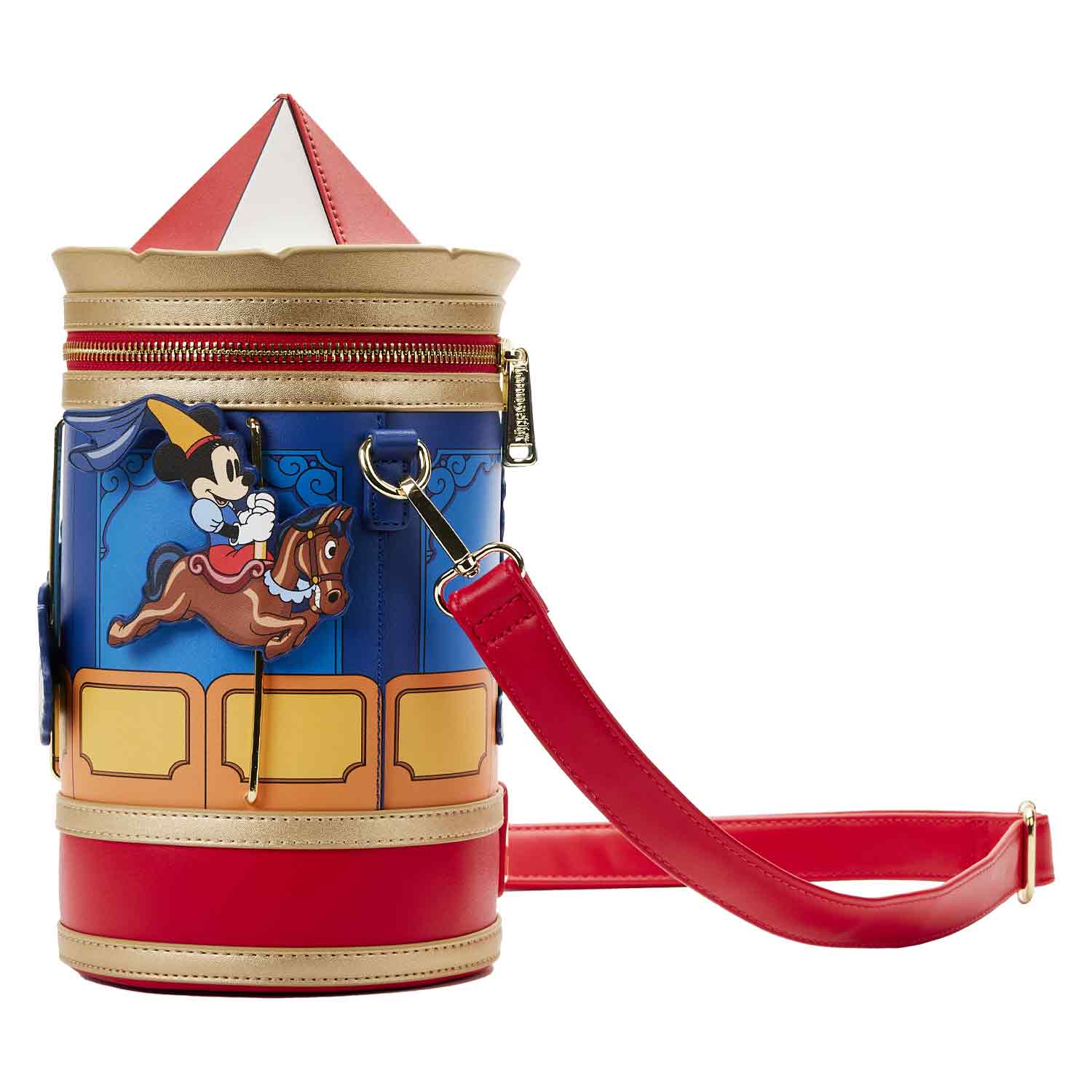 Loungefly x Disney Brave Little Tailor Mickey Minnie Carousel Crossbody Bag - Image 3