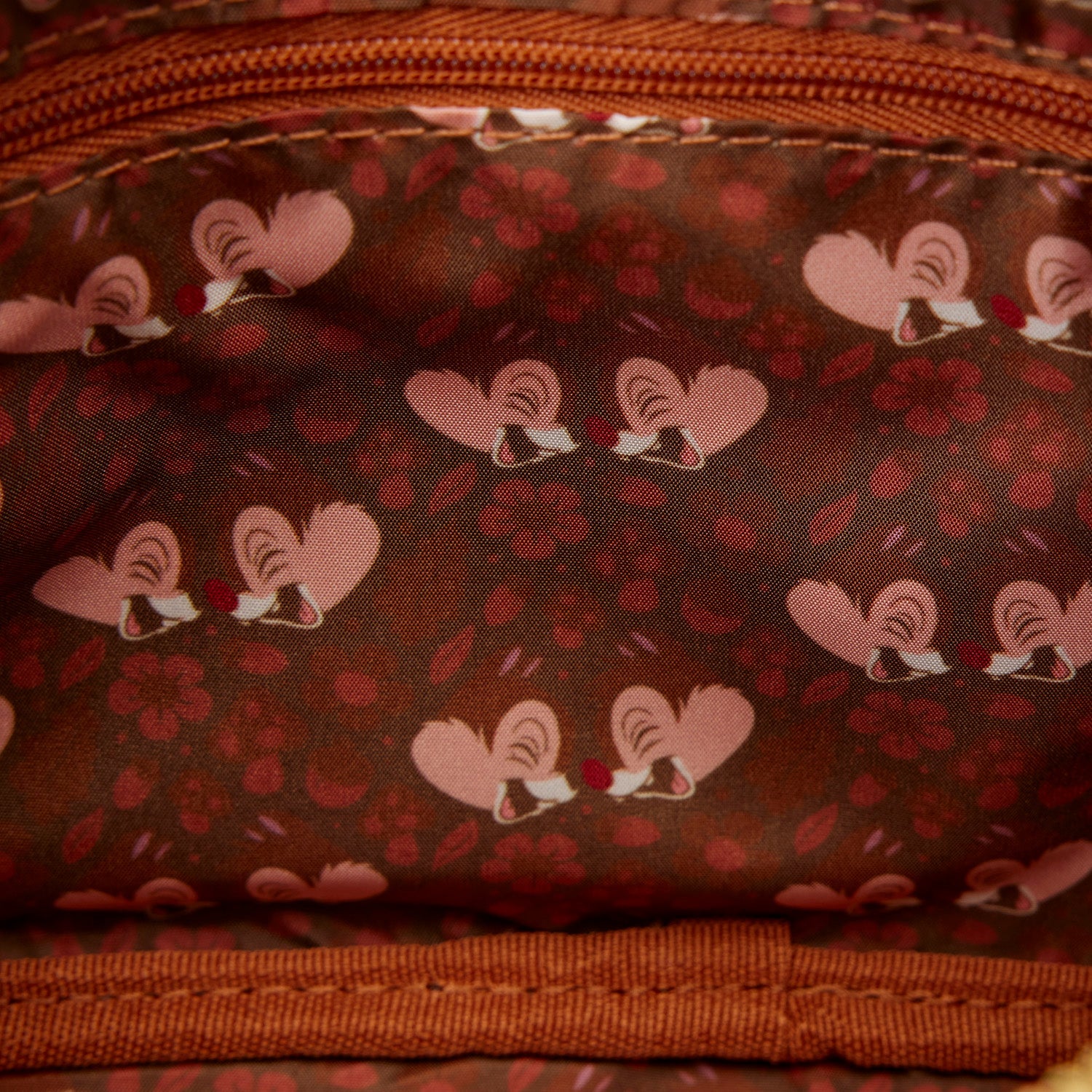 Loungefly x Disney Chip 'N' Dale Corduroy Sling Crossbody Bag With Coin Bag - Image 6