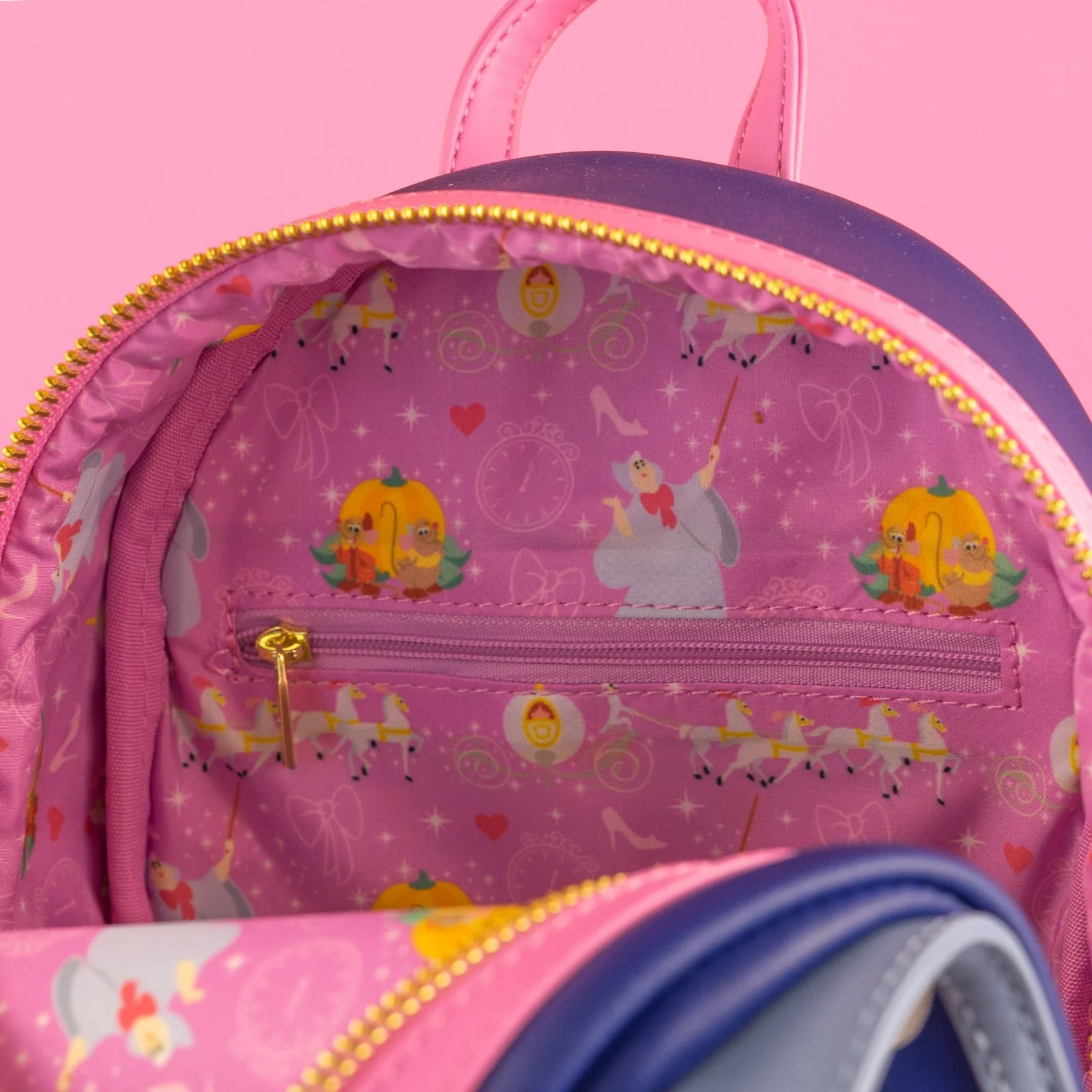 Loungefly x Disney Cinderella Fairy Godmother Cosplay Mini Backpack - Image 6
