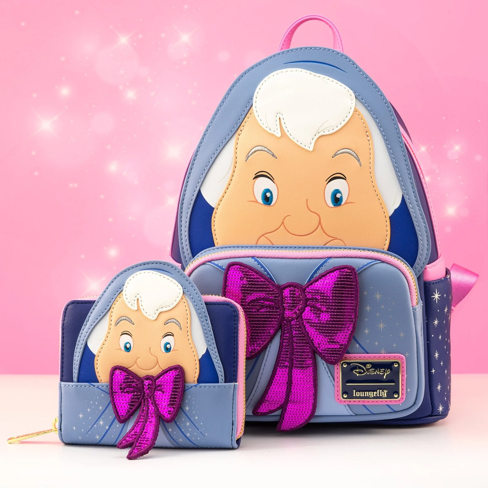 Loungefly x Disney Cinderella Fairy Godmother Cosplay Mini Backpack - Image 7