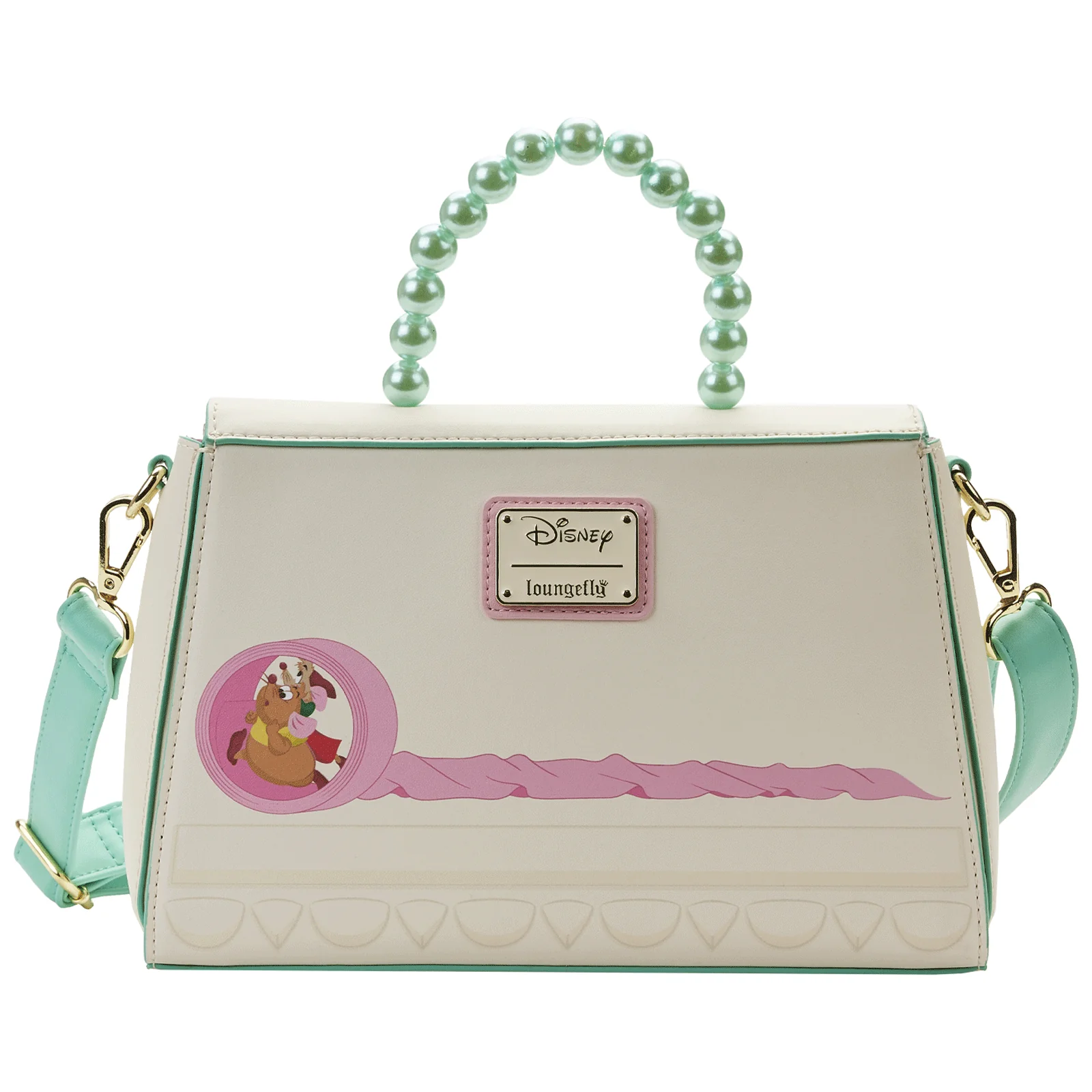 Loungefly x Disney Cinderella Gus and Jaq Bead Handle Crossbody Bag - Image 4