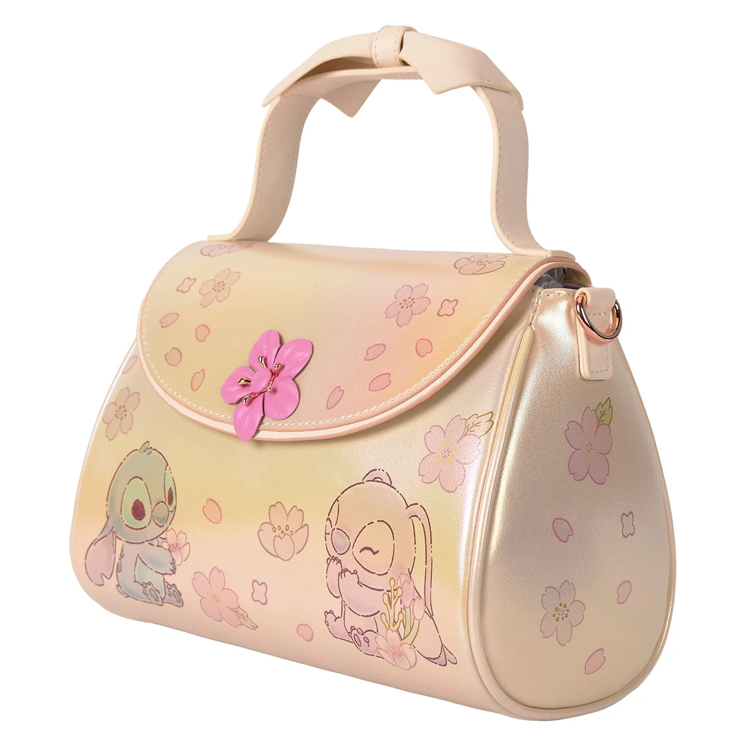 Loungefly x Disney Stitch Cherry Blossom Bow Handle Crossbody Bag - Image 2