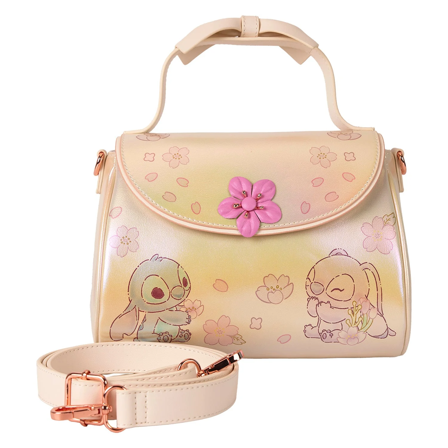Loungefly x Disney Stitch Cherry Blossom Bow Handle Crossbody Bag - Image 5