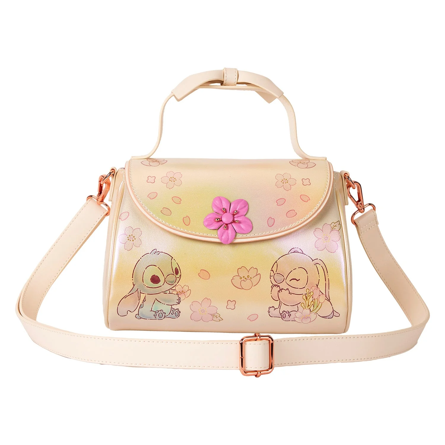 Loungefly x Disney Stitch Cherry Blossom Bow Handle Crossbody Bag - Image 6