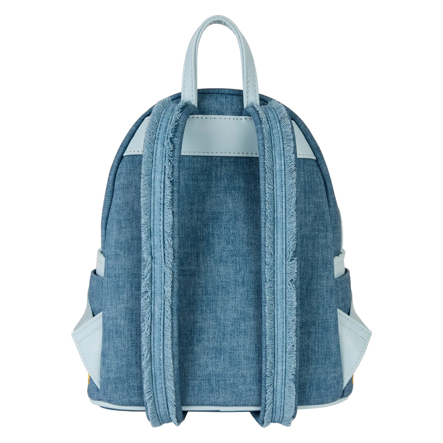 Loungefly x Disney Dogs & Cats Faux Denim Fringe Mini Backpack - Image 6