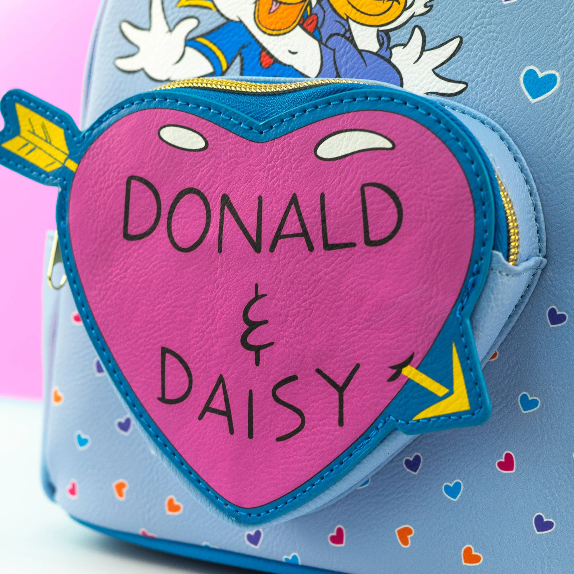 Loungefly x Disney Donald and Daisy Duck Hearts Mini Backpack - Image 2