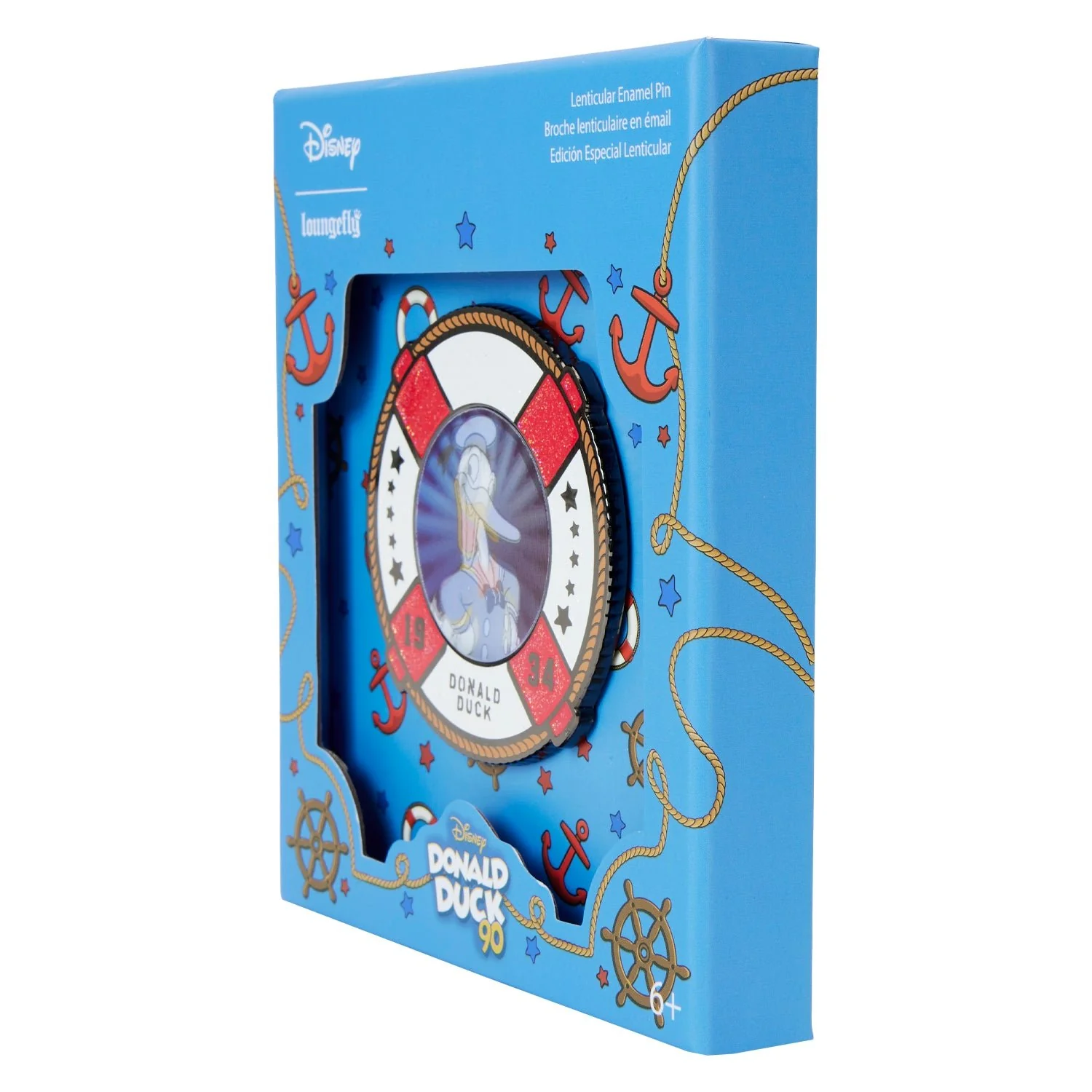 Loungefly x Disney Donald Duck 90th Anniversary 3" Collectors Pin - Image 2
