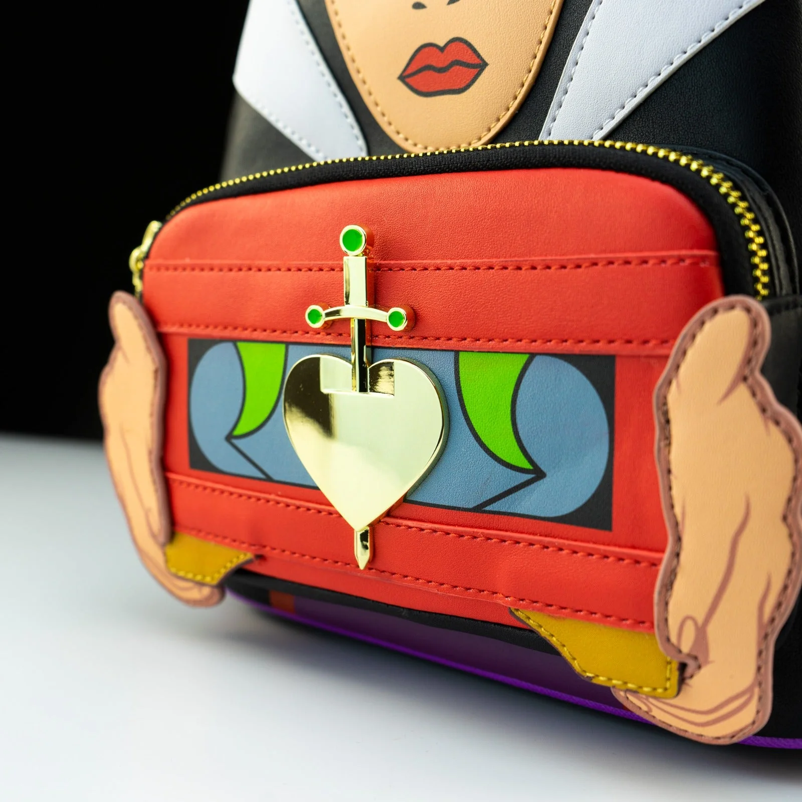 Loungefly x Disney Snow White Evil Queen Holding Heart Box Mini Backpack - Image 2