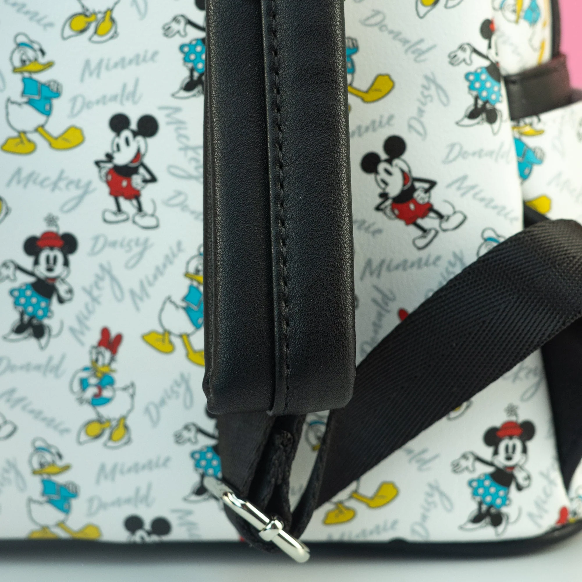 Loungefly x Disney Mickey, Minnie, Donald and Daisy AOP Mini Backpack - Image 4