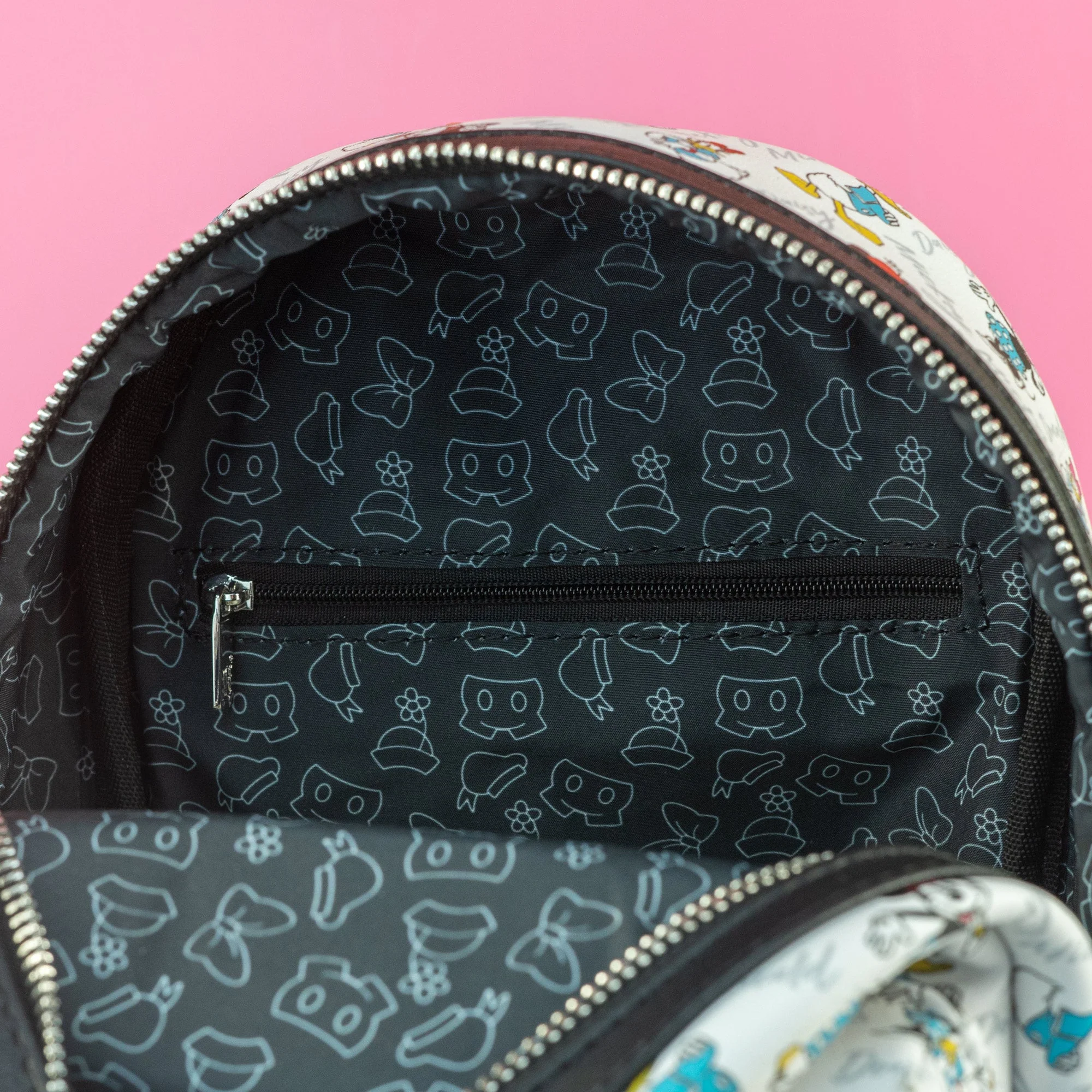 Loungefly x Disney Mickey, Minnie, Donald and Daisy AOP Mini Backpack - Image 5