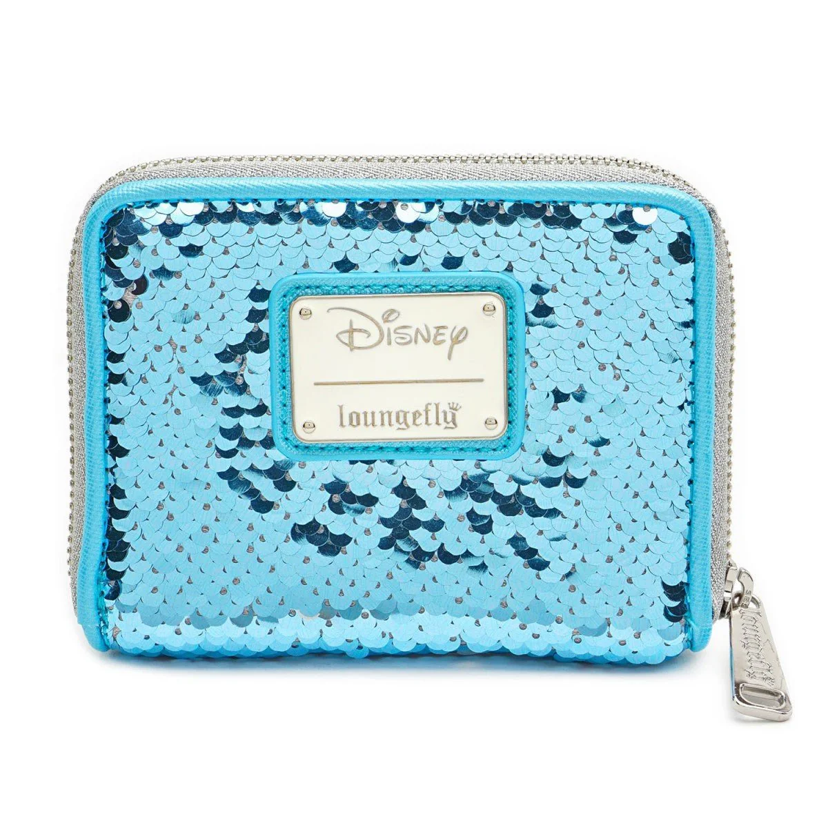 Loungefly X Disney Frozen Elsa Reversible Sequin Zip Around Purse - Image 4