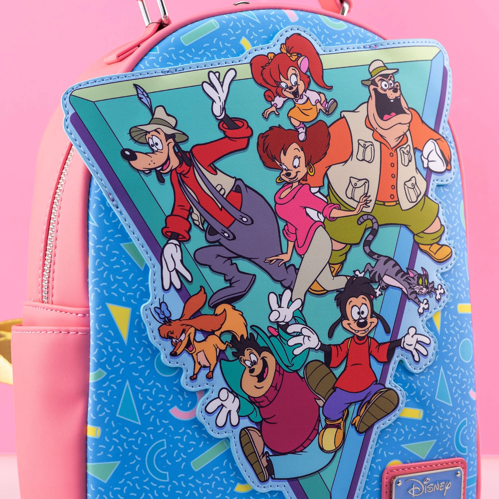 Loungefly x Disney Goofy Movie Troop Triangle Mini Backpack - Image 2
