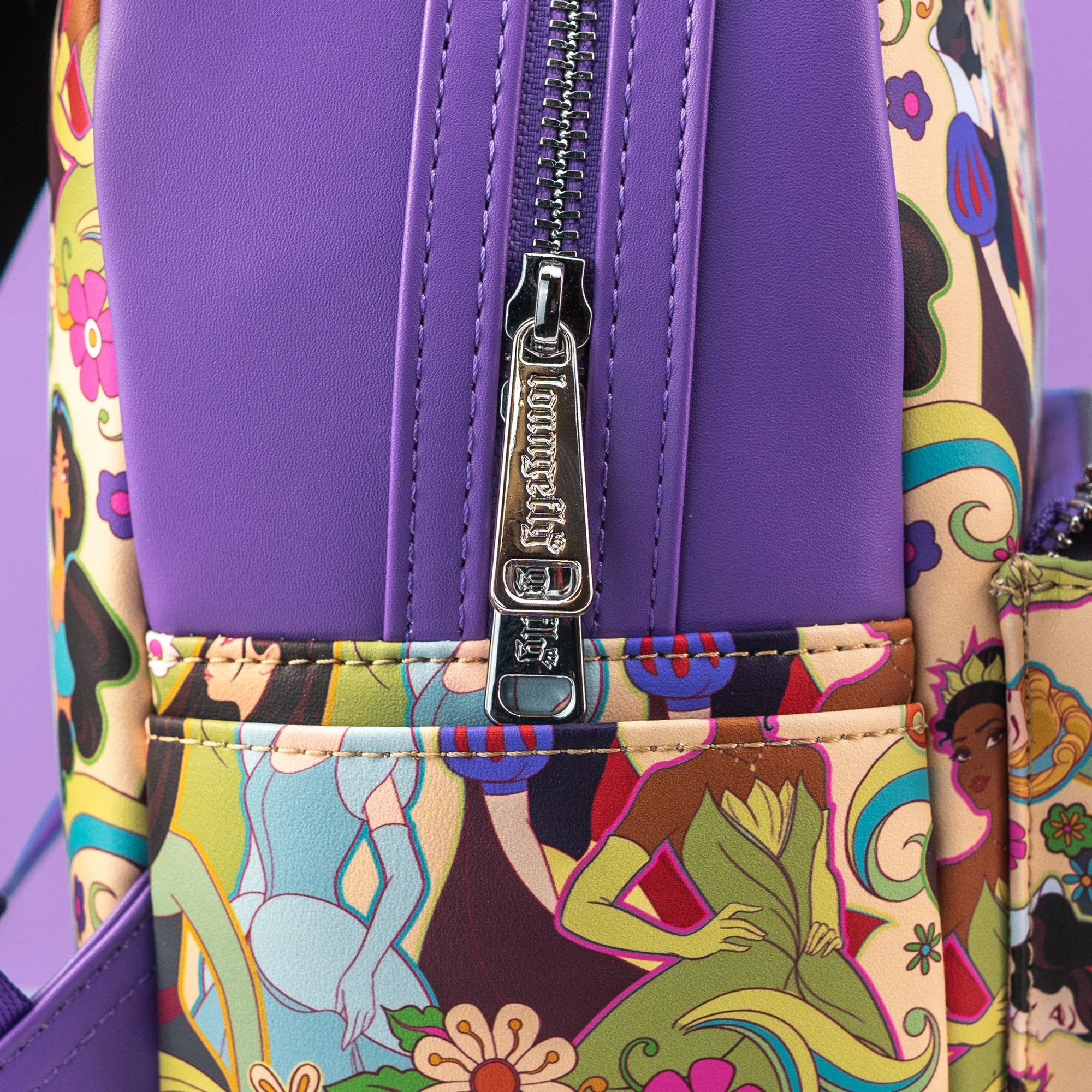Loungefly x Disney Groovy Princess AOP Mini Backpack - Image 3