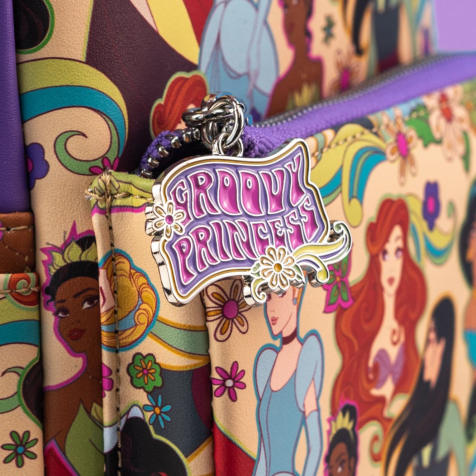 Loungefly x Disney Groovy Princess AOP Mini Backpack - Image 4