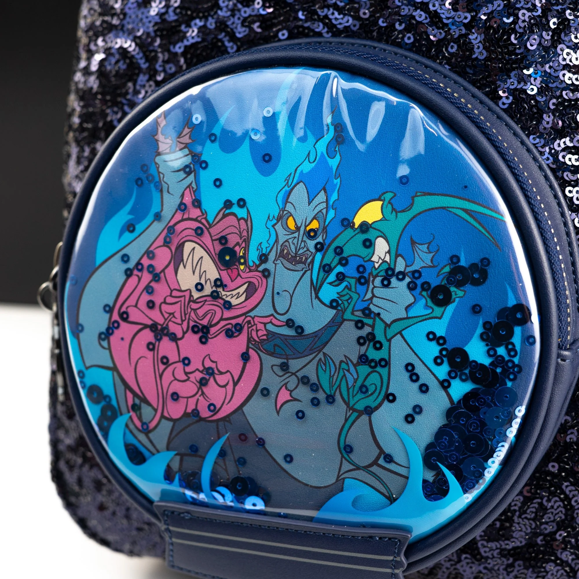 Loungefly x Disney Villains Hercules Hades, Panic and Pain Snow Globe Mini Backpack - Image 3