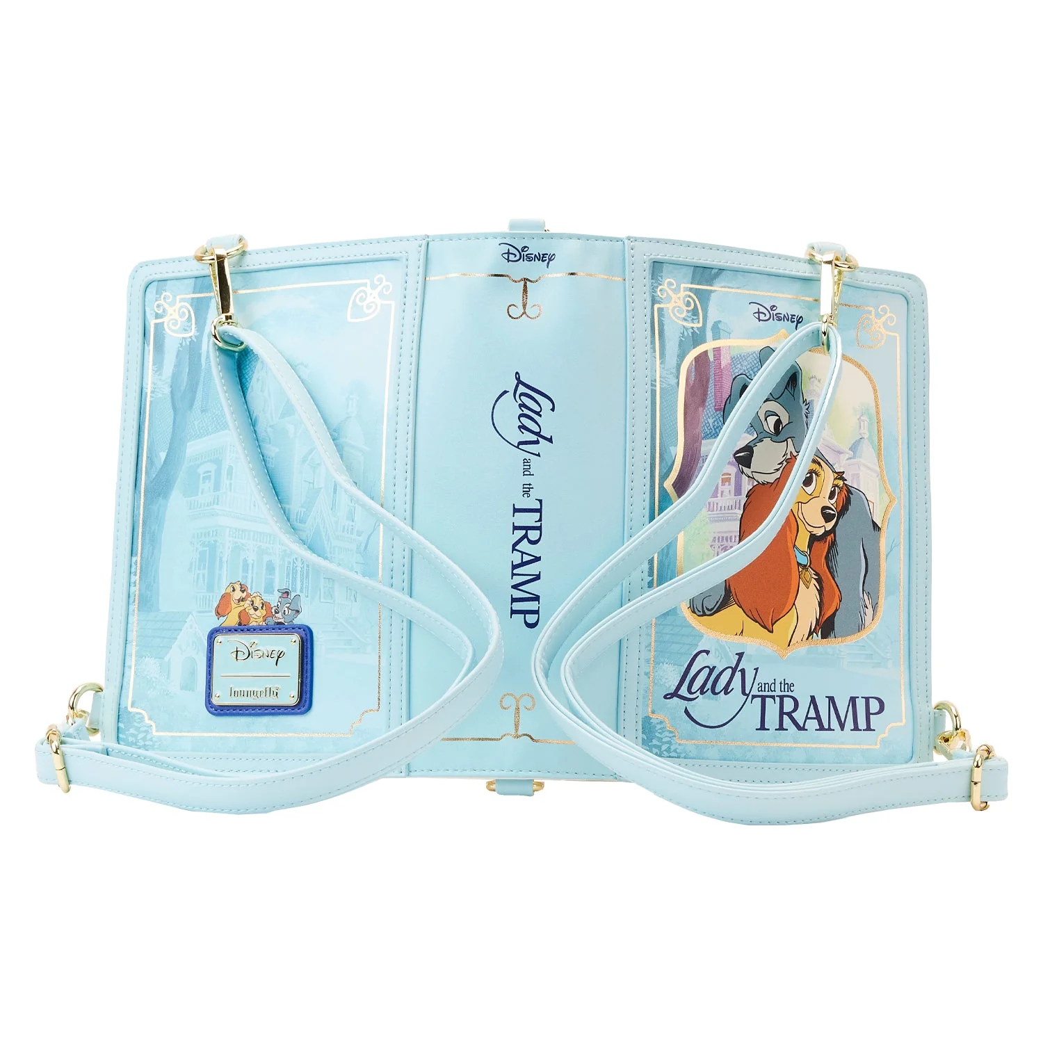 Loungefly x Disney Lady and the Tramp Book Convertible Crossbody Bag - Image 6
