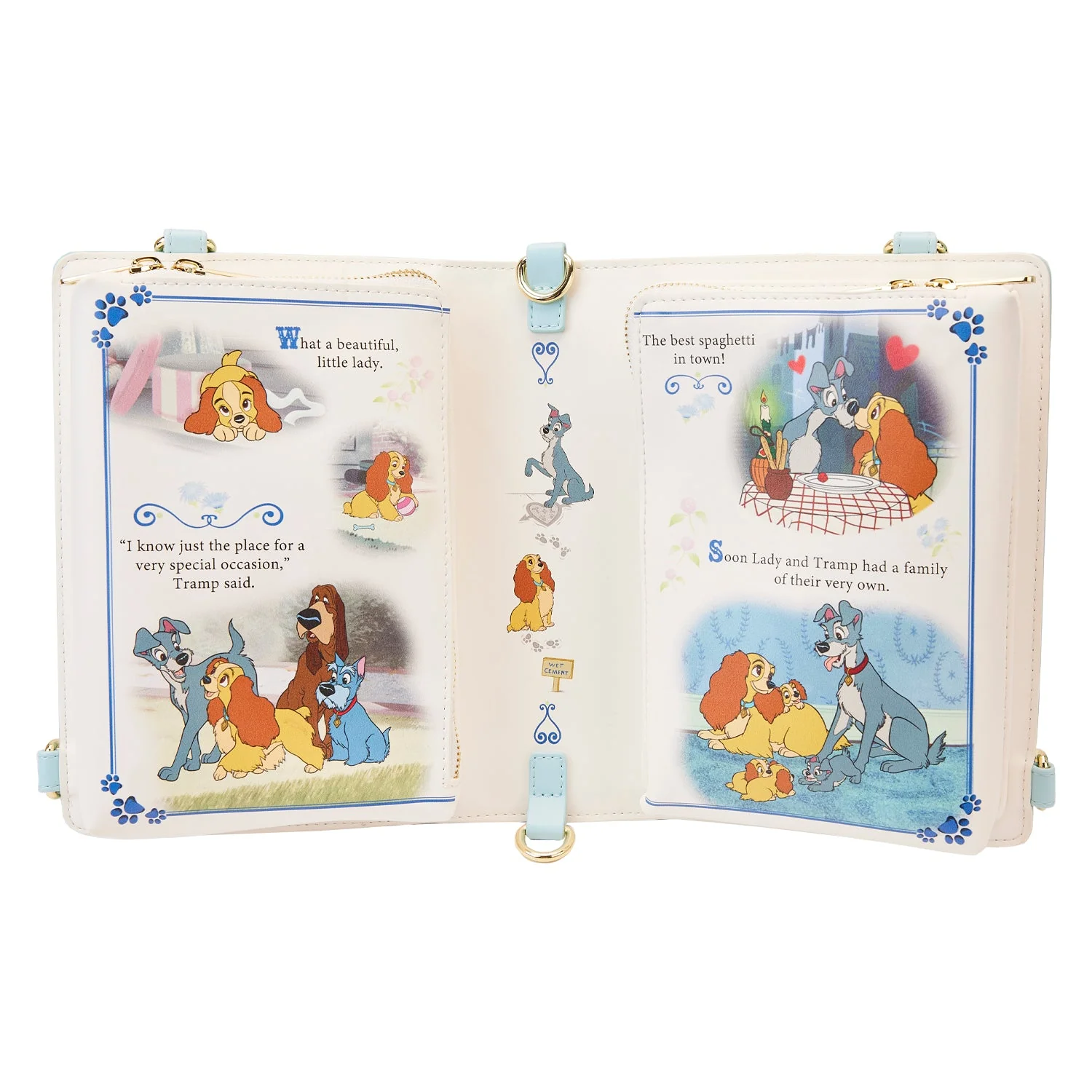 Loungefly x Disney Lady and the Tramp Book Convertible Crossbody Bag - Image 7