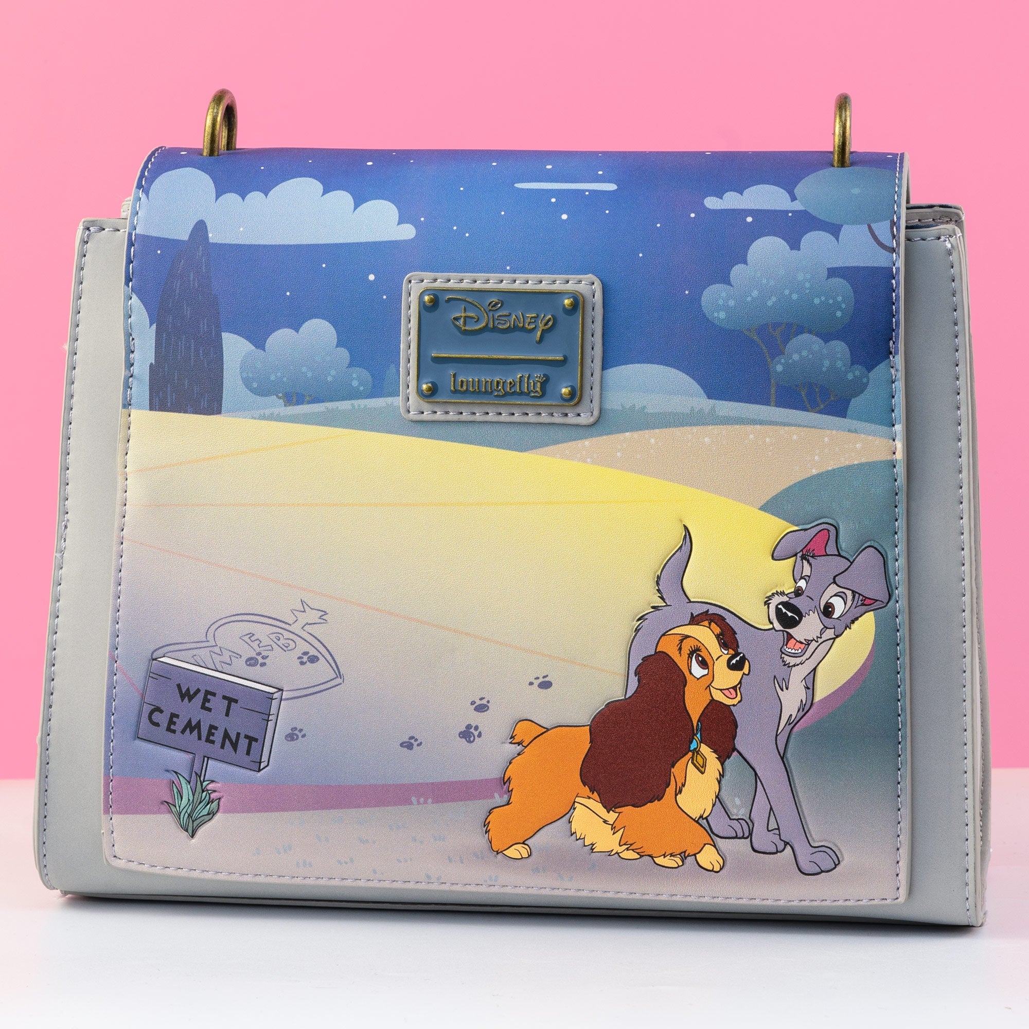 Loungefly x Disney Lady and the Tramp Wet Cement Crossbody Bag - Image 2