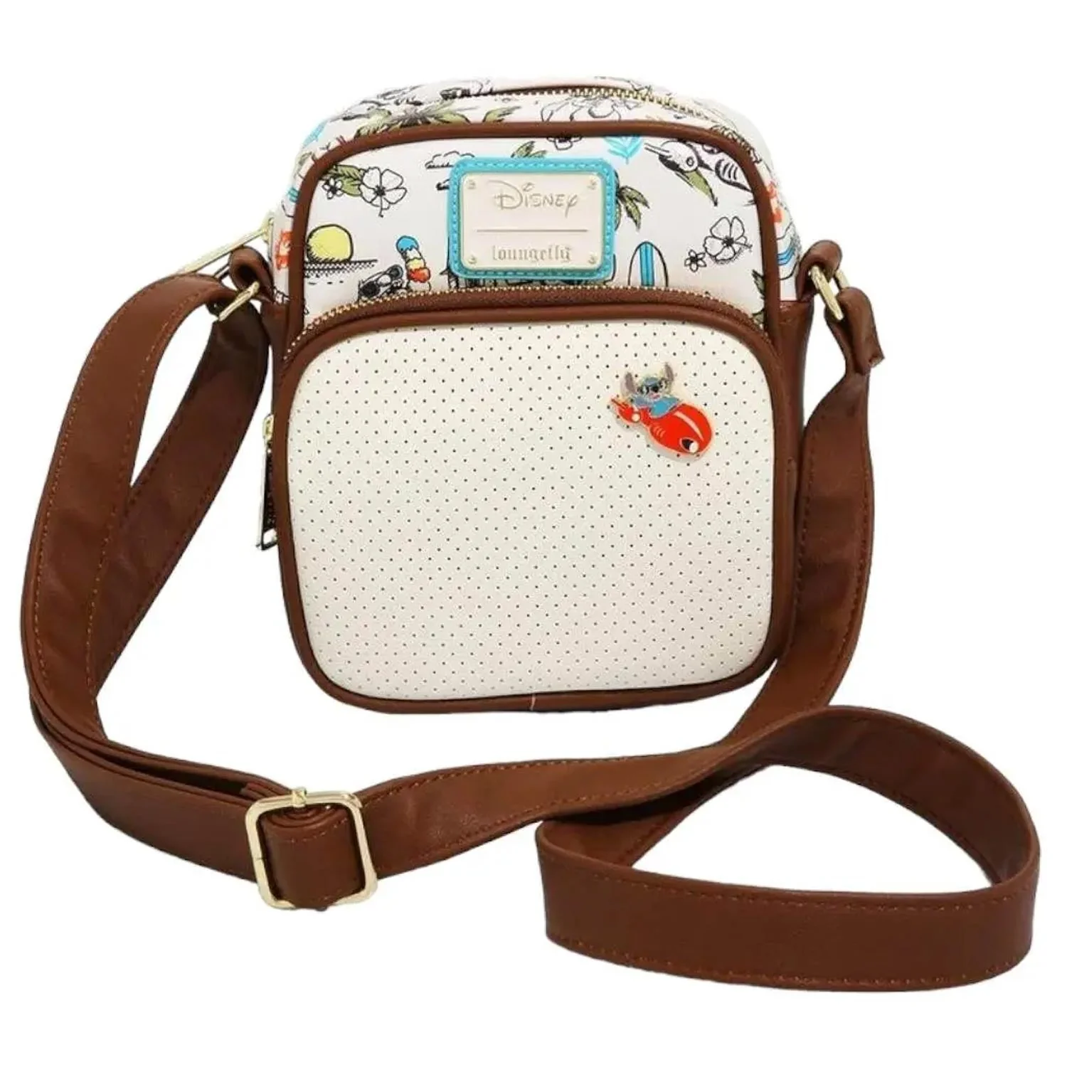 Loungefly x Disney Lilo and Stitch Aloha Pin Collector Crossbody Bag - Image 5