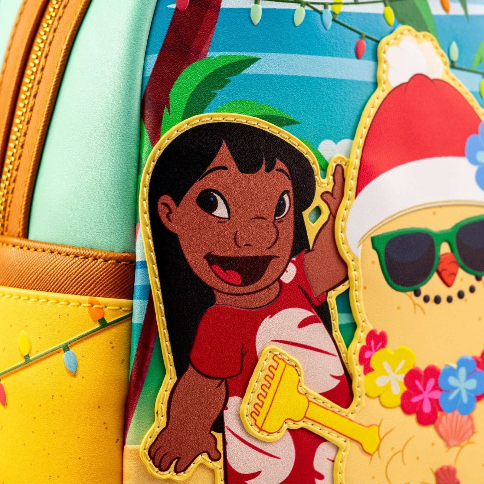 Loungefly x Disney Lilo and Stitch Christmas Beach Holiday Mini Backpack - Image 4