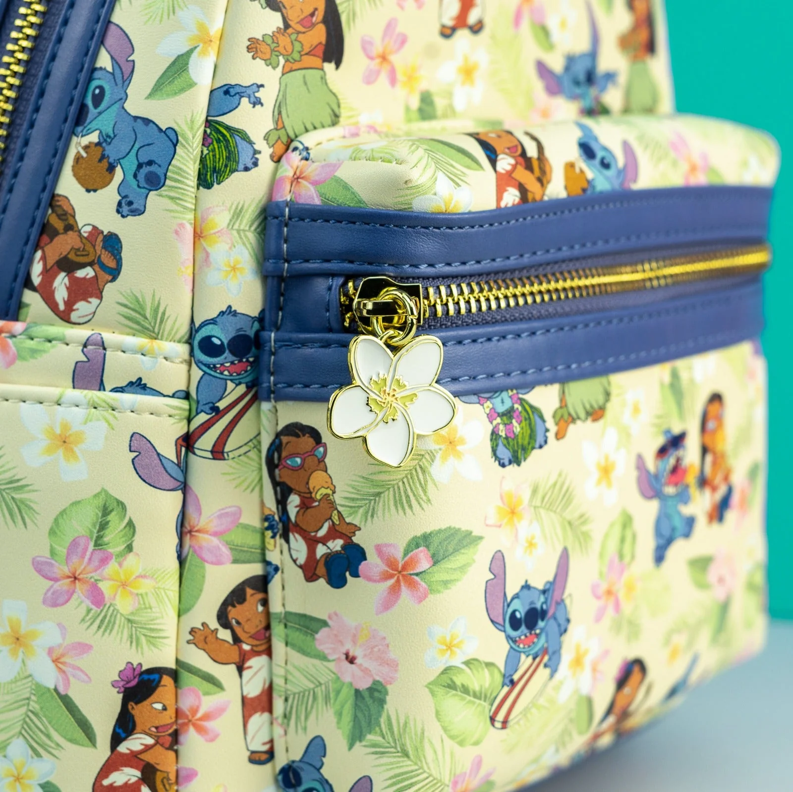 Loungefly x Disney Lilo and Stitch Hula Poses Print Mini Backpack - Image 2