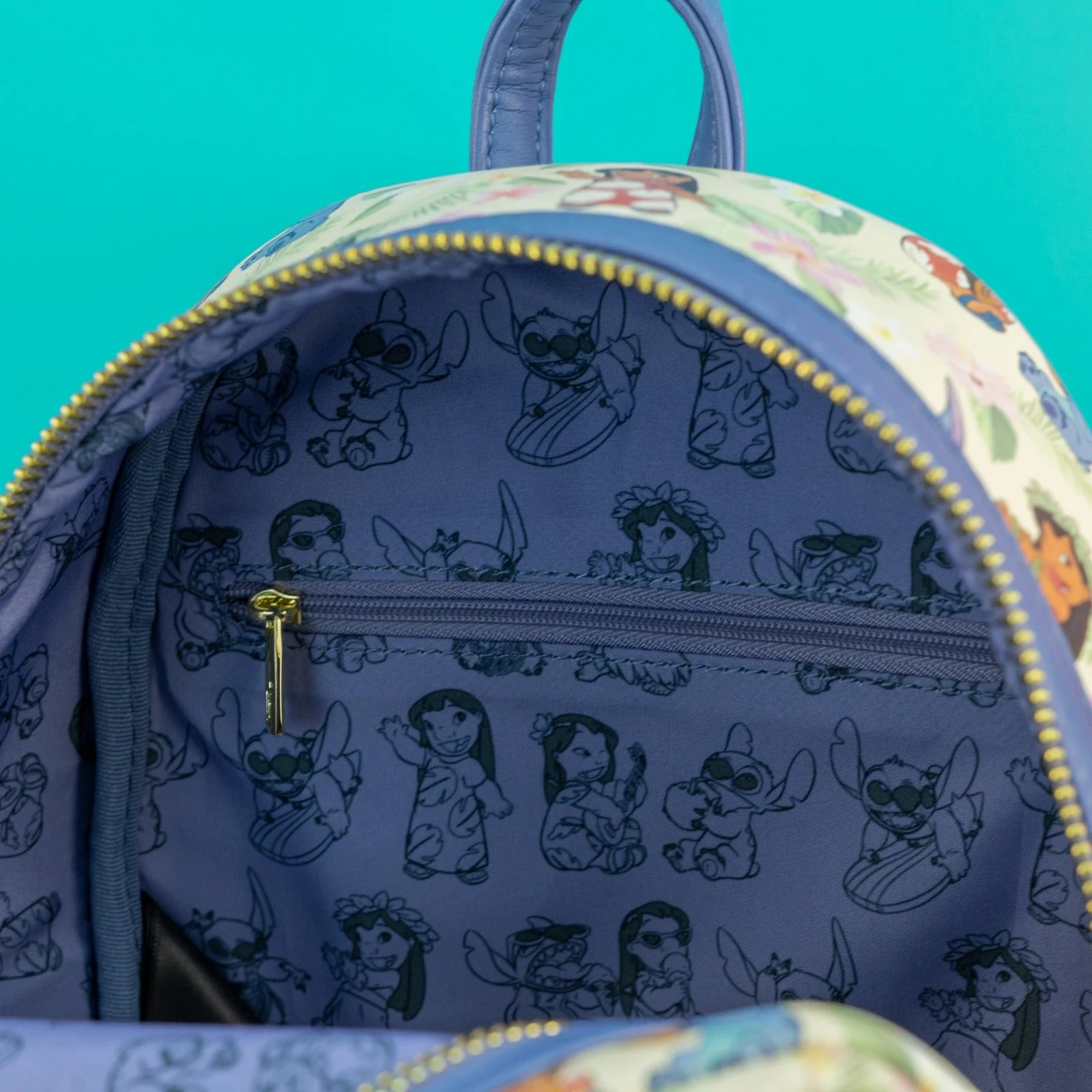 Loungefly x Disney Lilo and Stitch Hula Poses Print Mini Backpack - Image 5