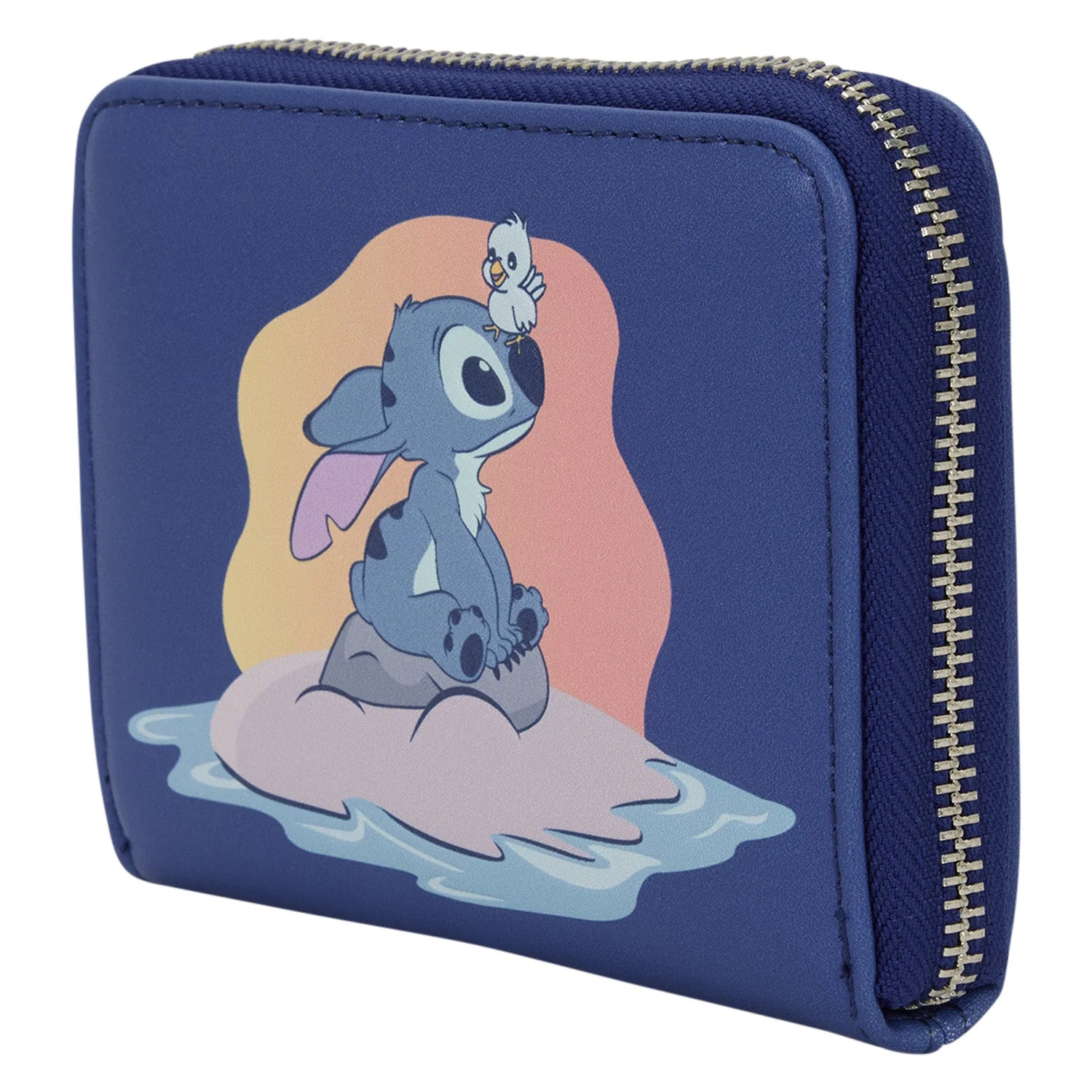 Loungefly x Disney Lilo & Stitch Minimal Sitting on Rock with Bird Zip-Around Wallet - Image 3