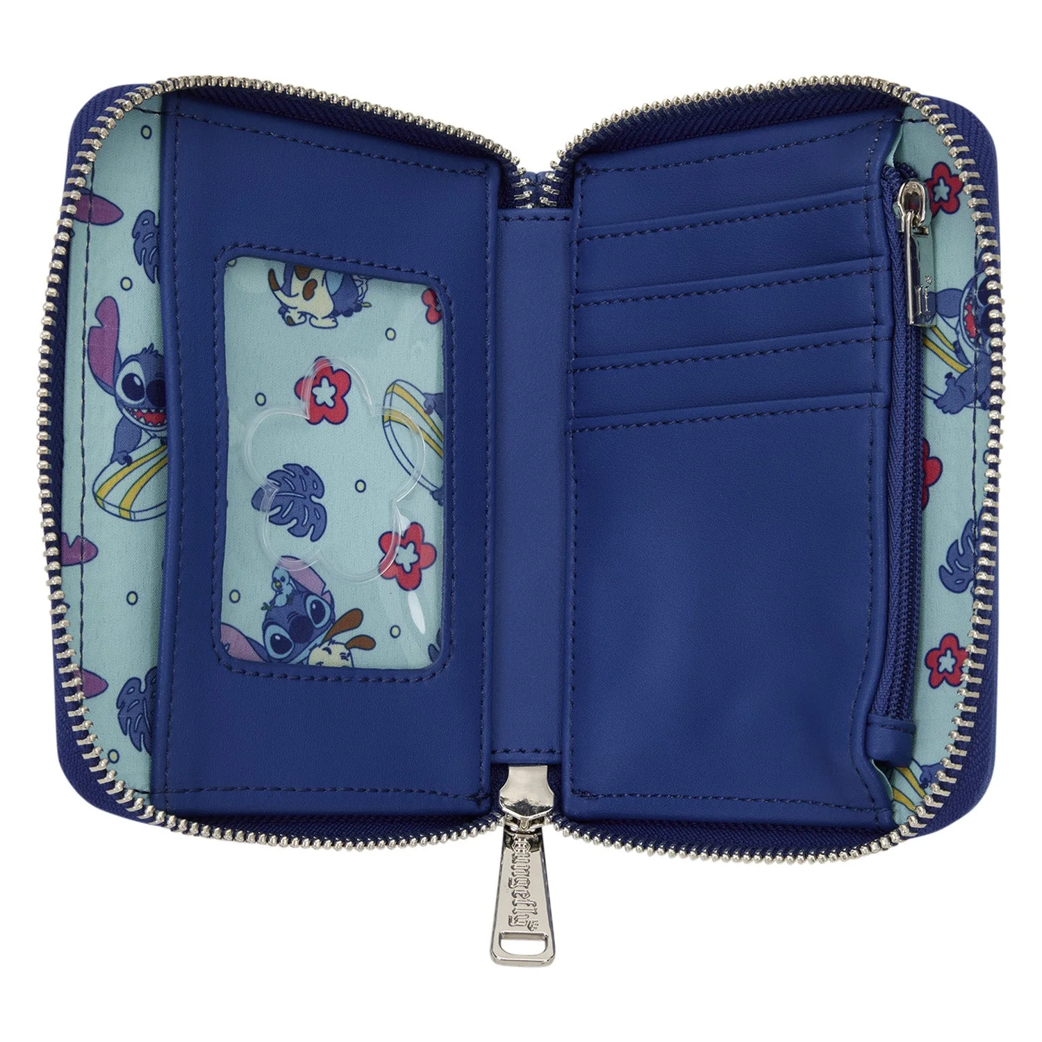 Loungefly x Disney Lilo & Stitch Minimal Sitting on Rock with Bird Zip-Around Wallet - Image 4