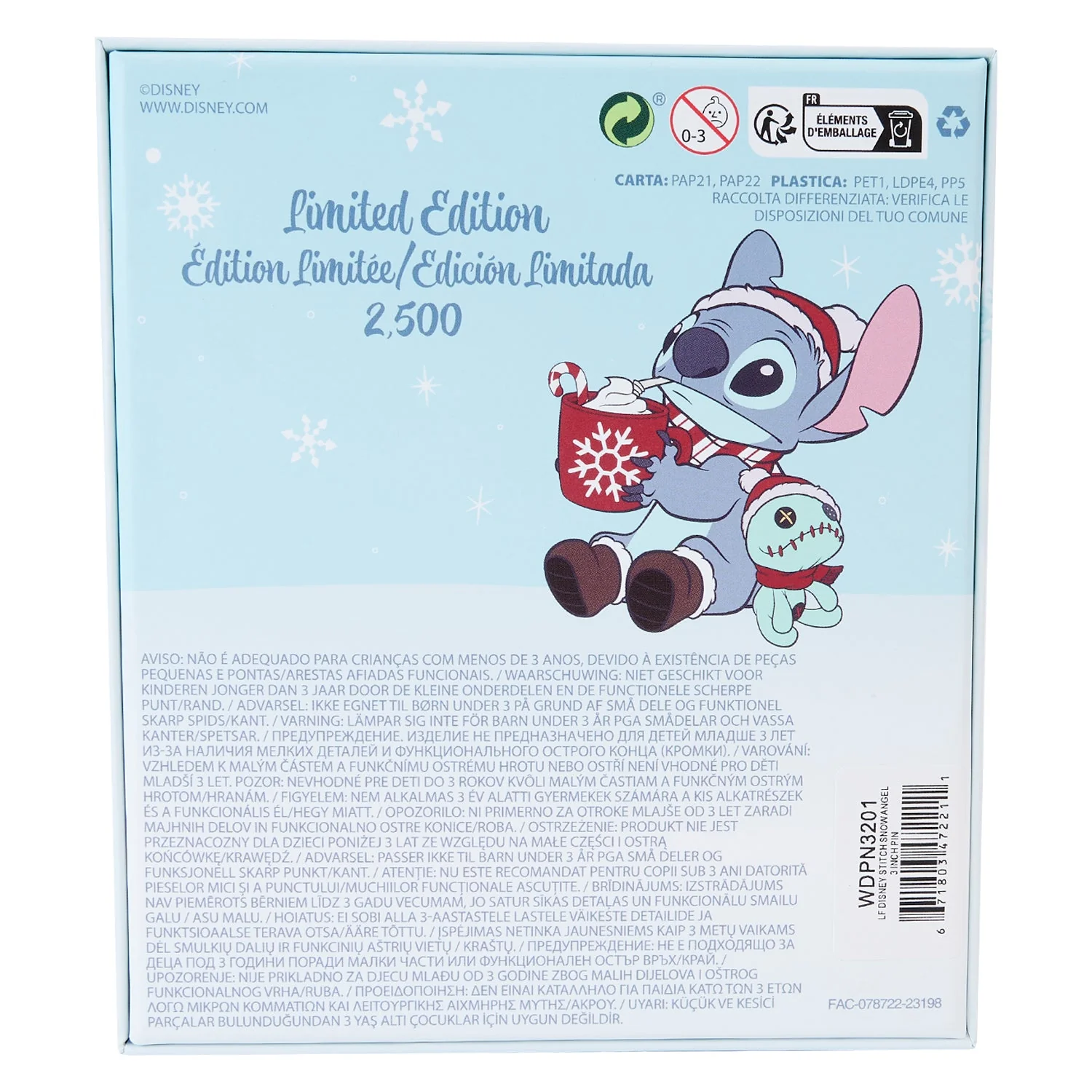 Loungefly x Disney Lilo and Stitch Snow Angel 3 Inch Sliding Pin - Image 3