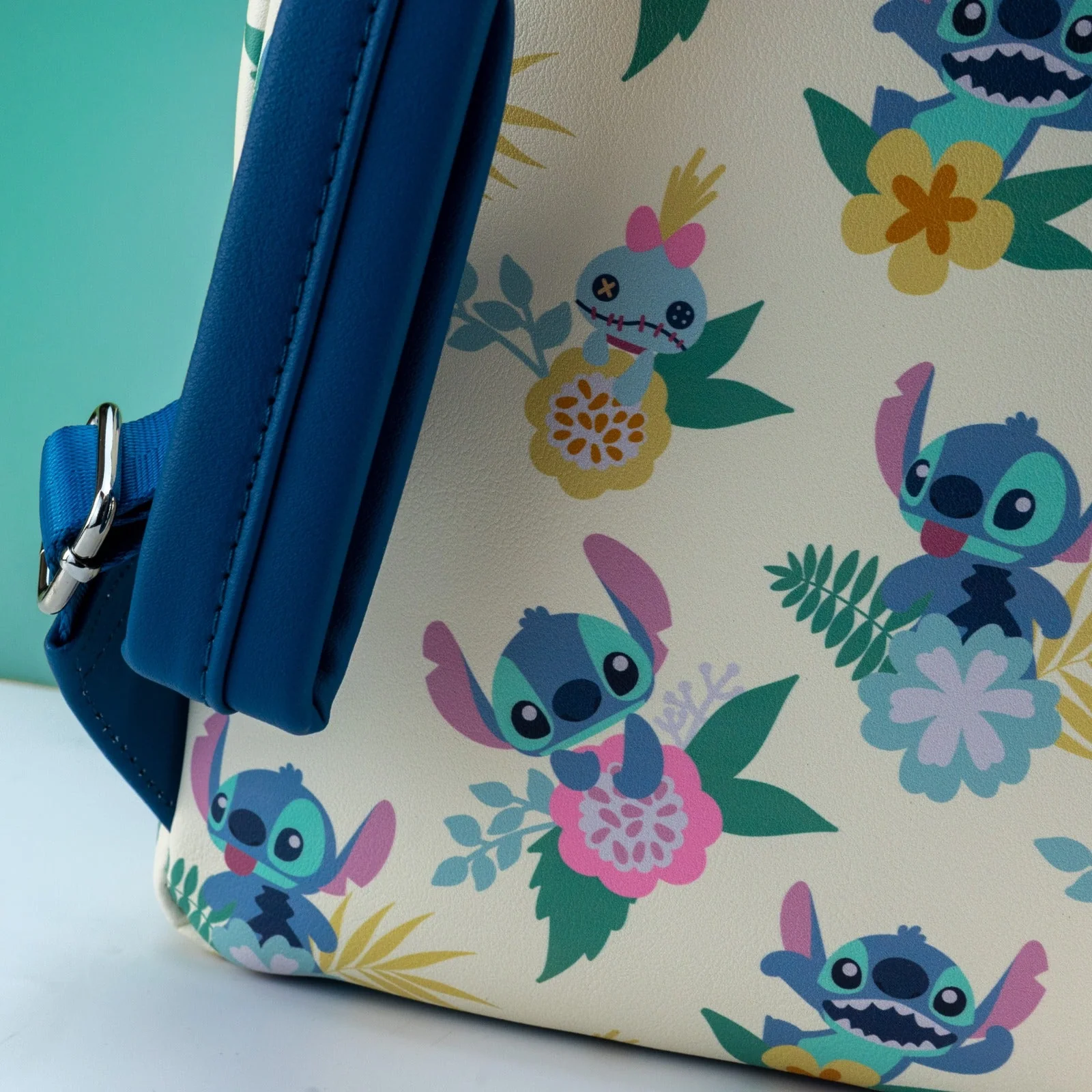 Loungefly x Disney Lilo and Stitch - Stitch Floral Print Mini Backpack - Image 4