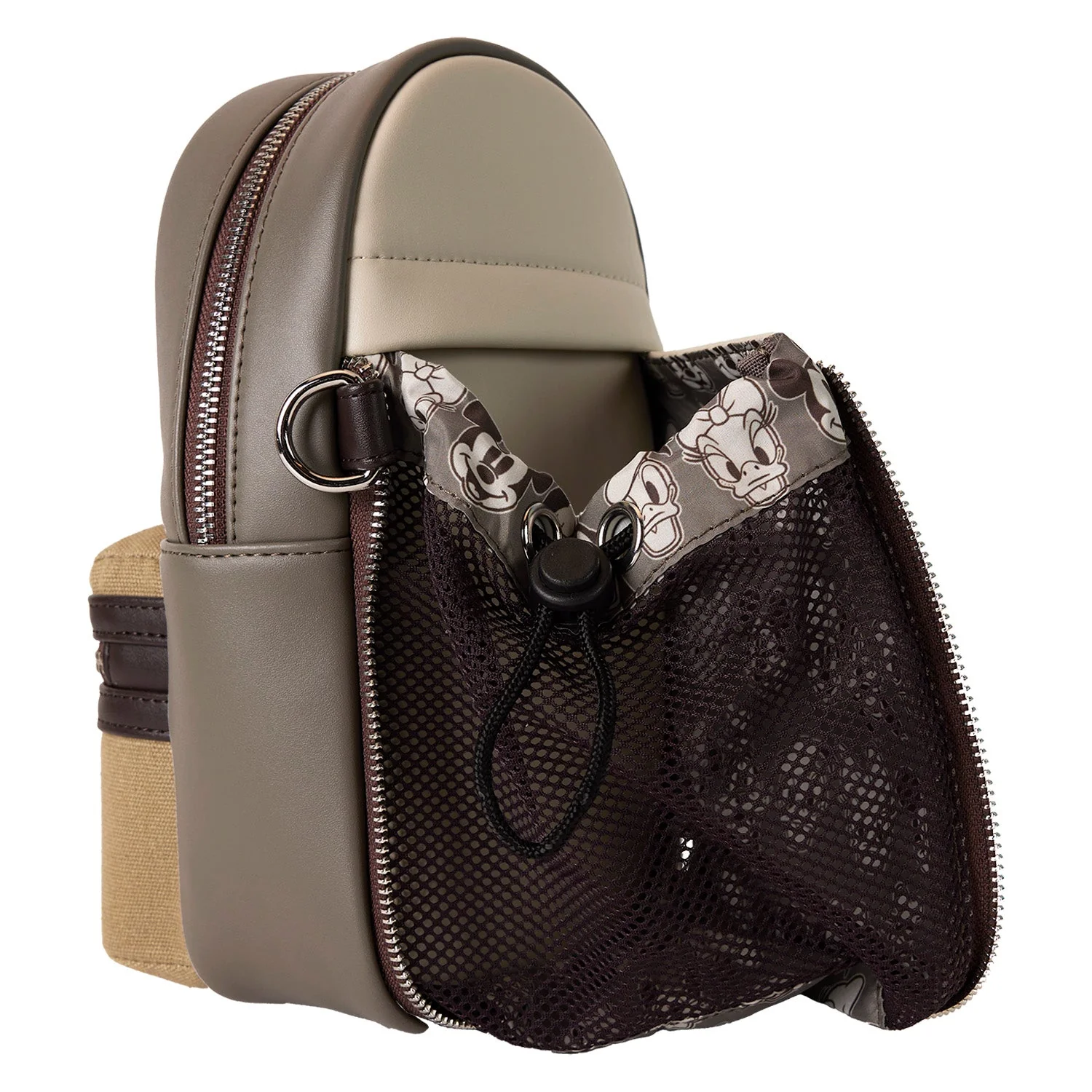 Loungefly x Disney Mickey And Friends Faux Leather And Canvas Water Bottle Crossbody Bag - Image 11