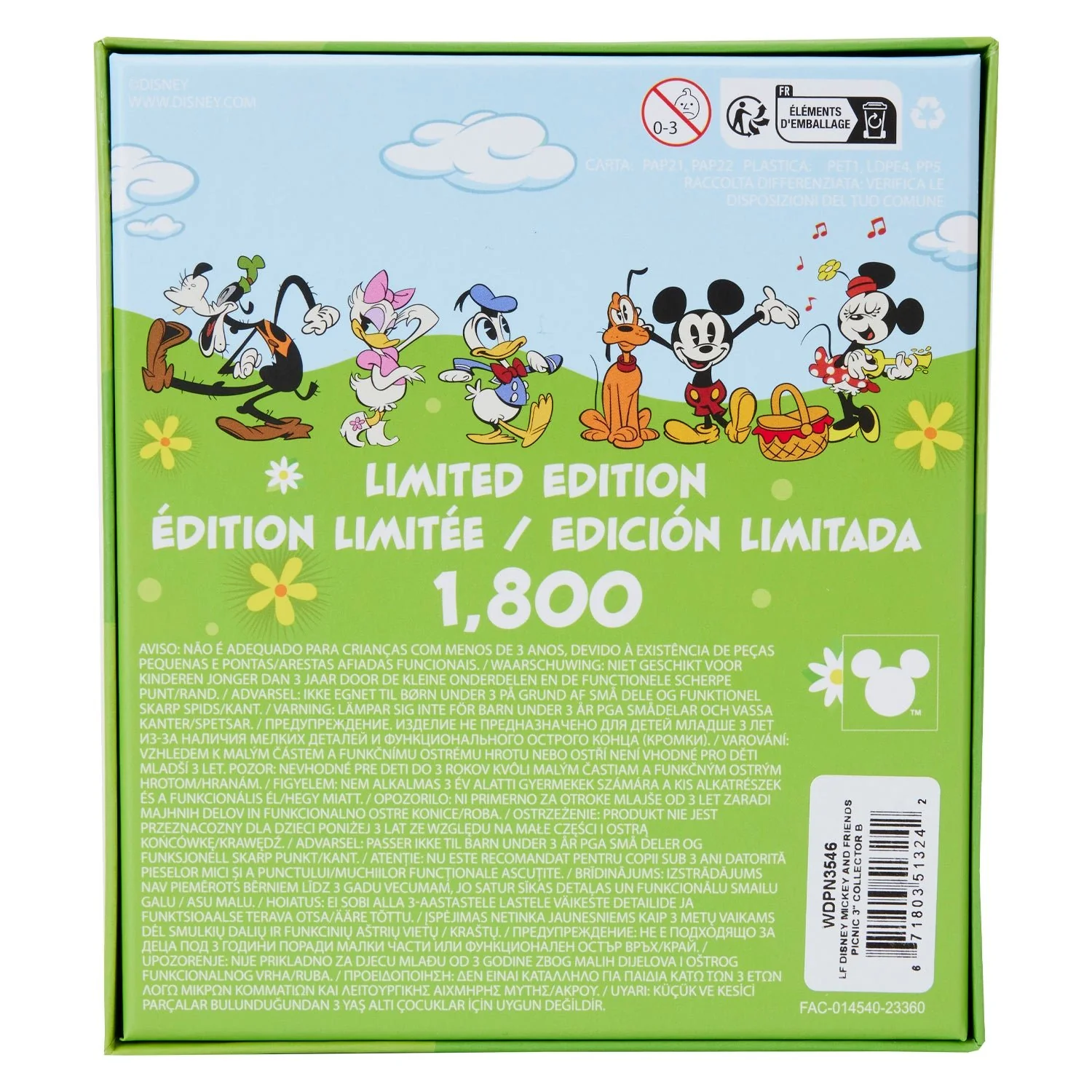 Loungefly x Disney Mickey and Friends Picnic 3 Inch Pin - Image 3