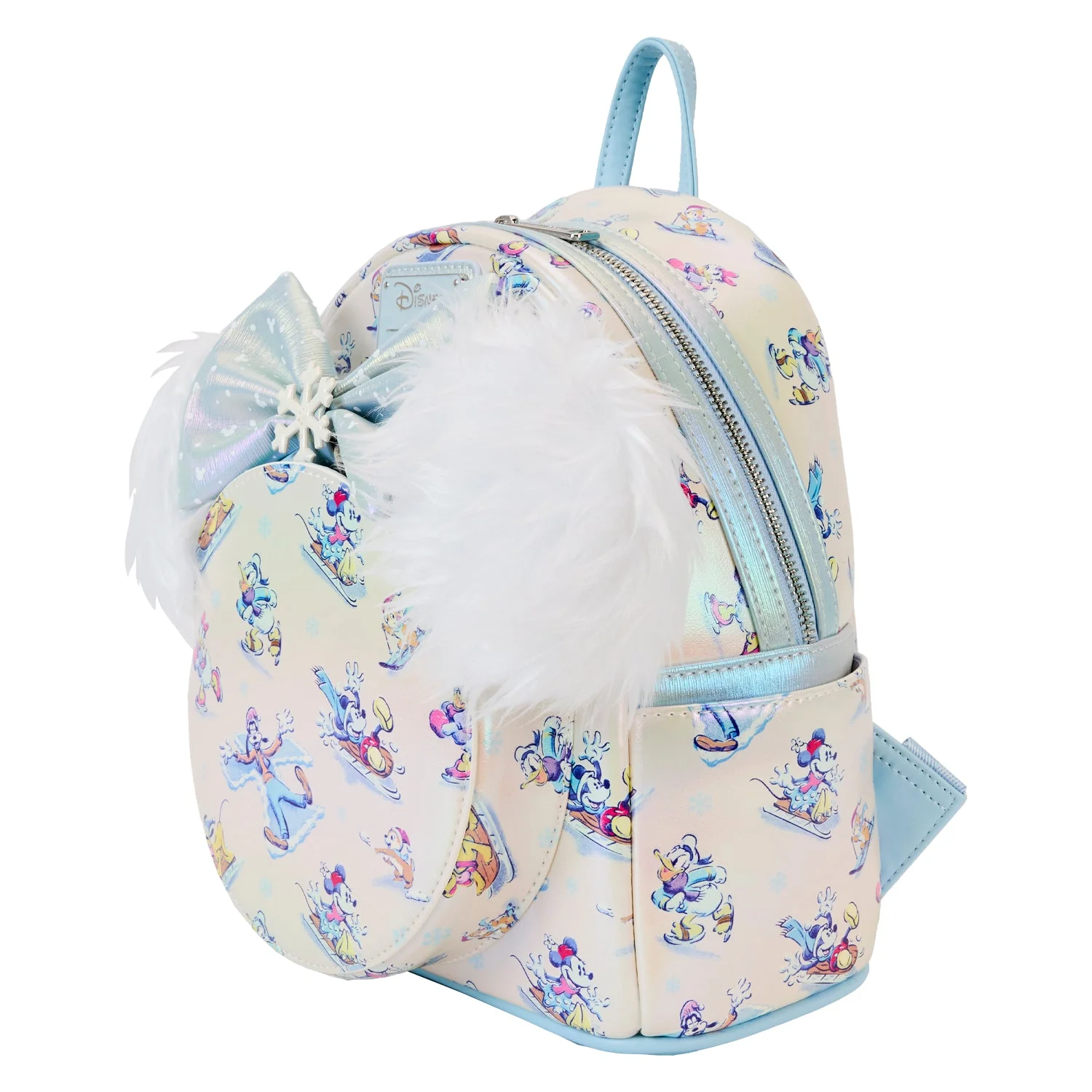Loungefly x Disney Mickey And Friends Winter Wonderland AOP Mini Backpack With Headband - Image 2