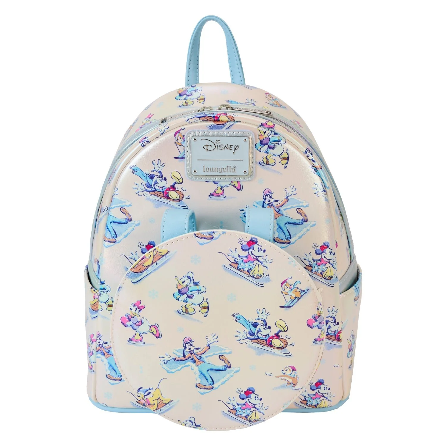 Loungefly x Disney Mickey And Friends Winter Wonderland AOP Mini Backpack With Headband - Image 4