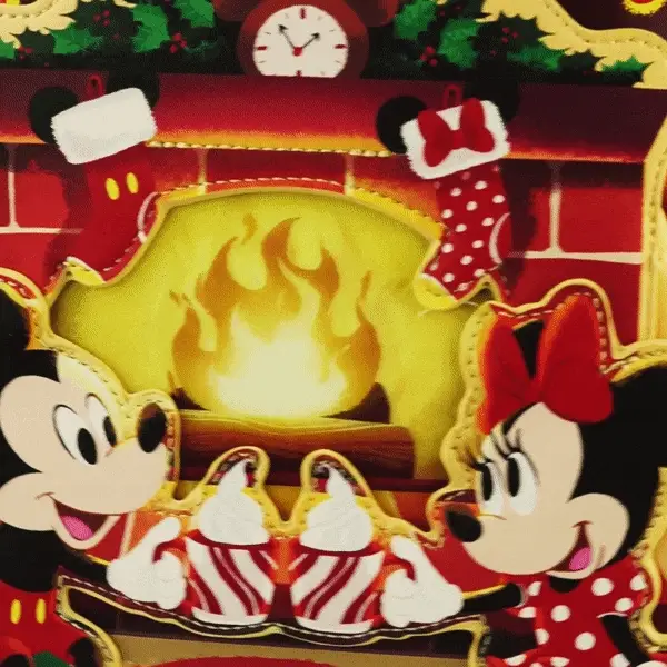 Loungefly x Disney Mickey and Minnie Christmas Fireplace Mini Backpack - Image 2