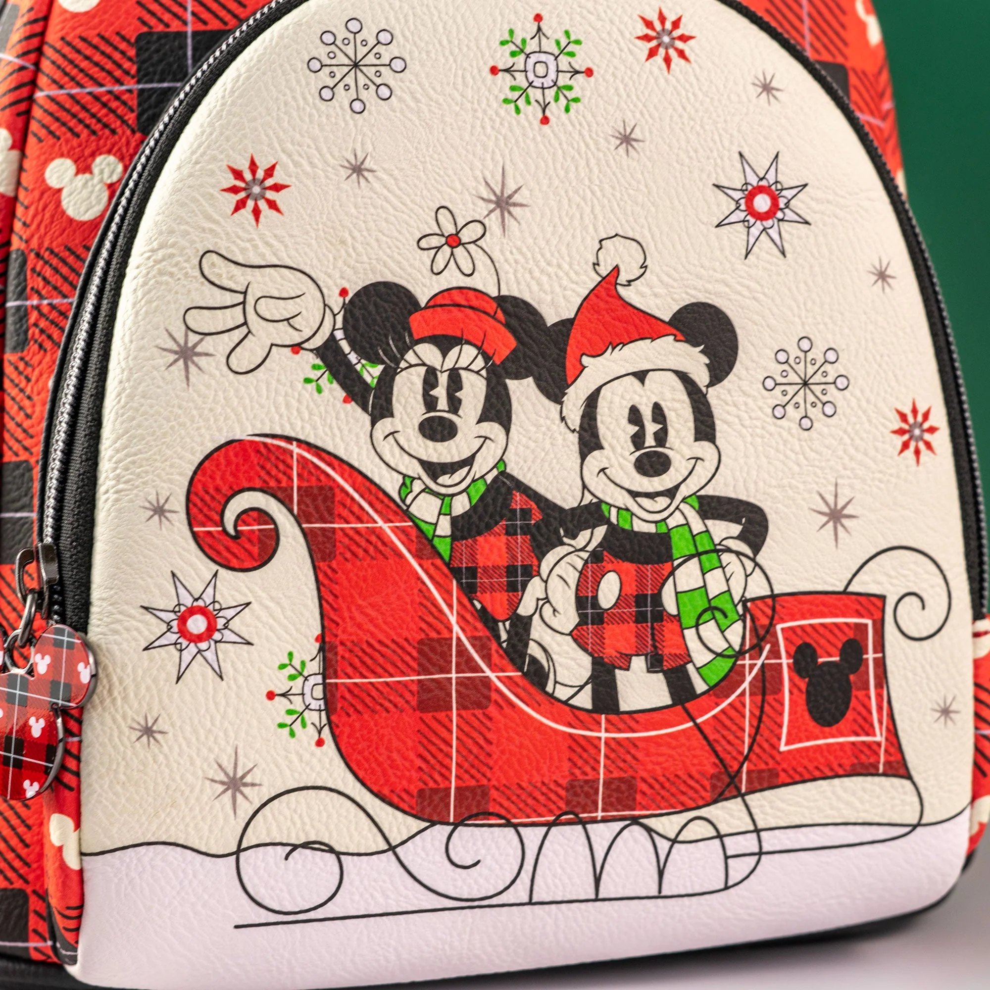 Loungefly x Disney Mickey and Minnie Christmas Sleigh Mini Backpack - Image 6
