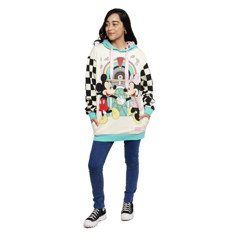 Loungefly x Disney Mickey and Minnie Date Night Diner Unisex Hoodie - Image 12